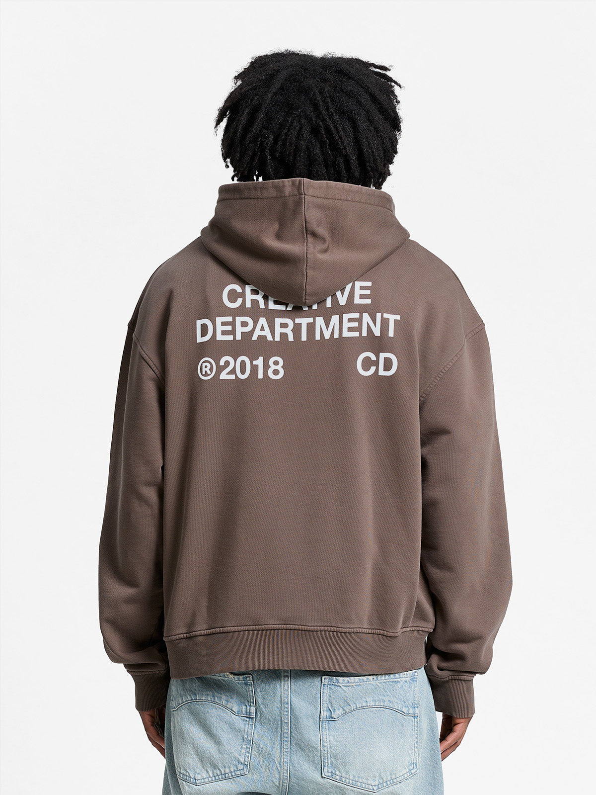 CREATIVE DEPT ZIP-HOODIE - BROWN