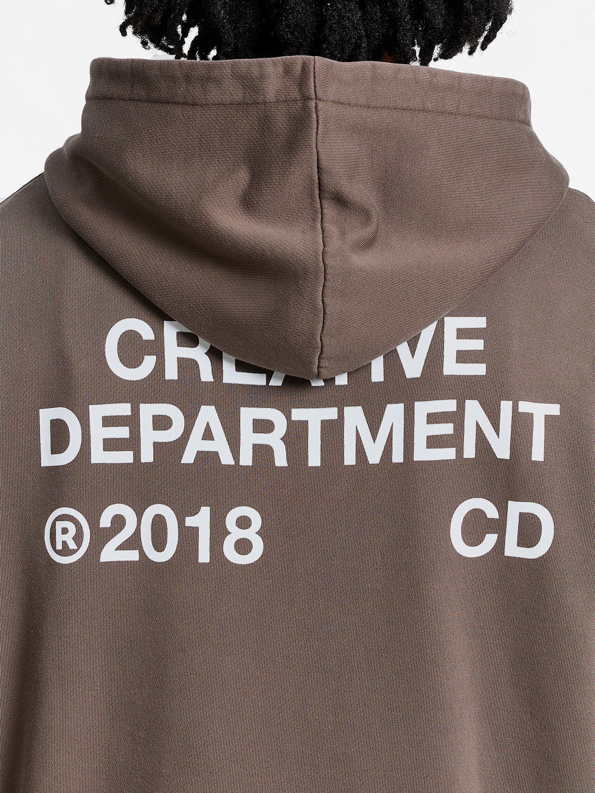 CREATIVE DEPT ZIP-HOODIE - BROWN