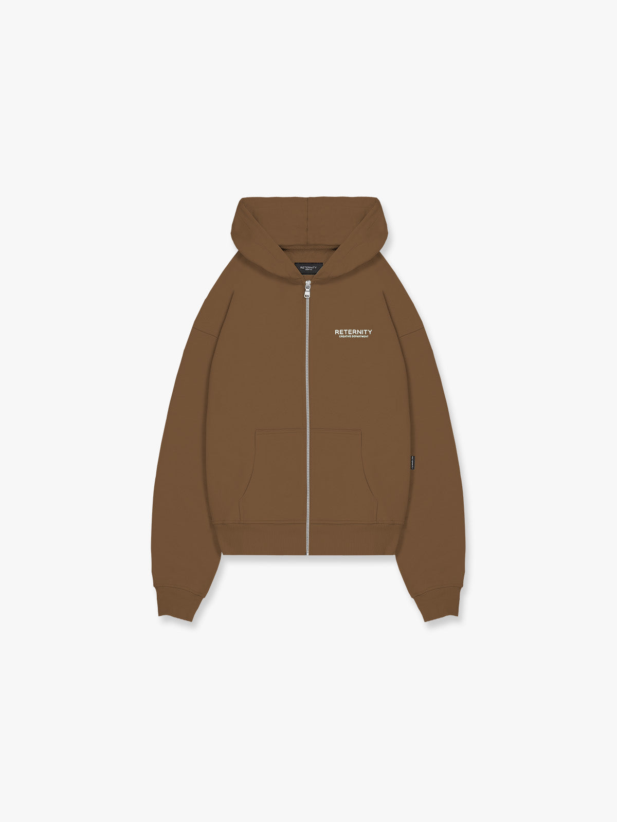 CREATIVE DEPT ZIP-HOODIE - LIGHT BROWN
