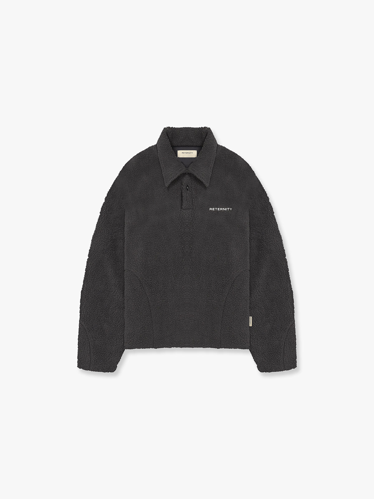 FLEECE POLO SWEATER - DARKGREY