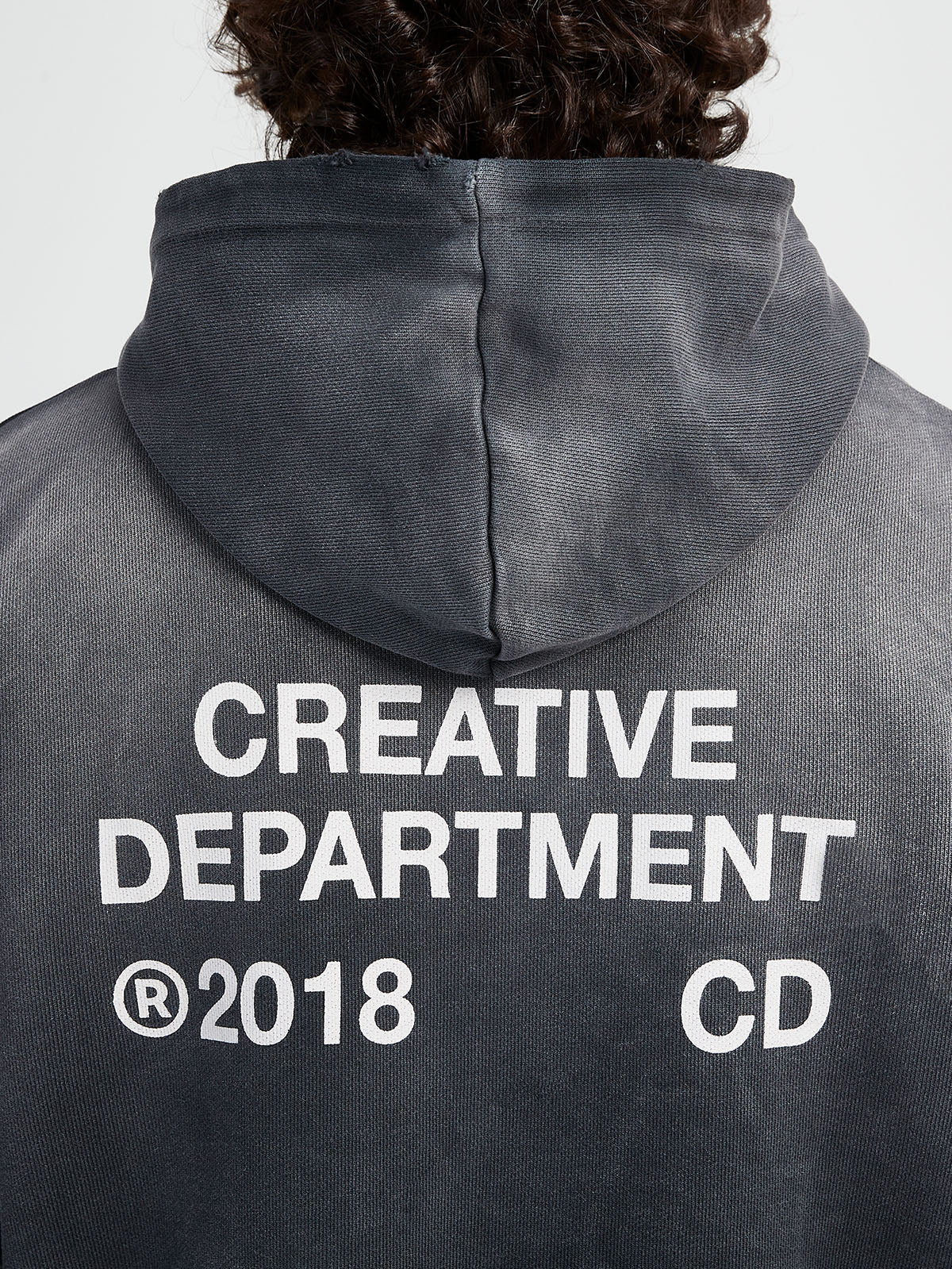 CREATIVE DEPT ZIP-HOODIE - FADED BLACK