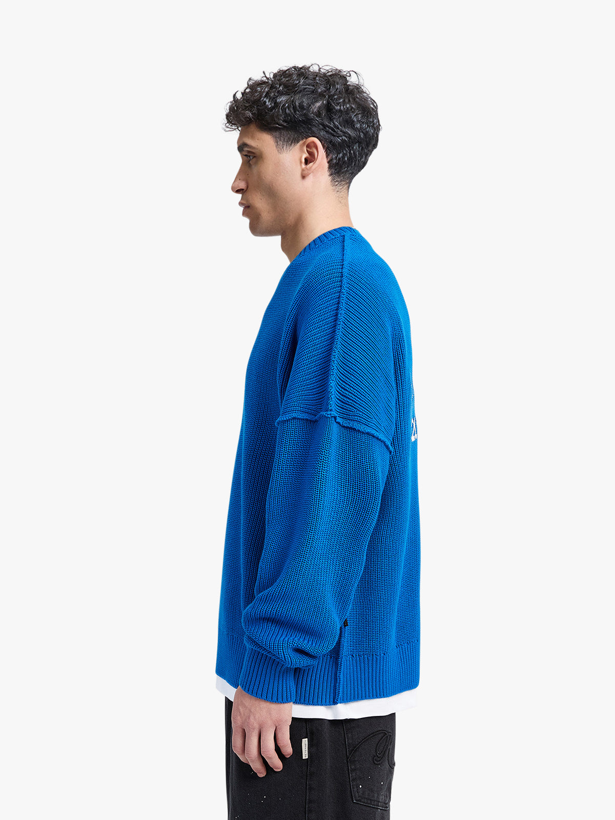 CREATIVE DEPT KNIT SWEATER - BLUE