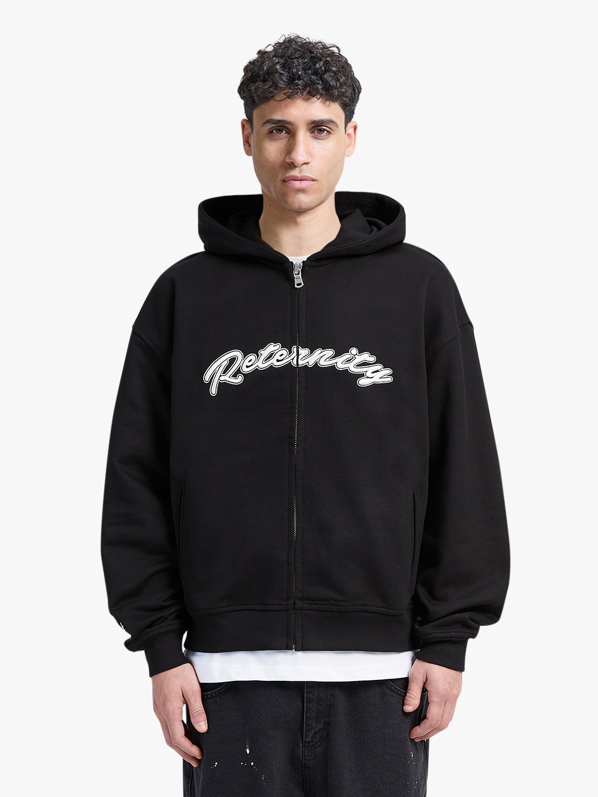 ZIP HOODIE 'THE VISION STAYS' - BLACK