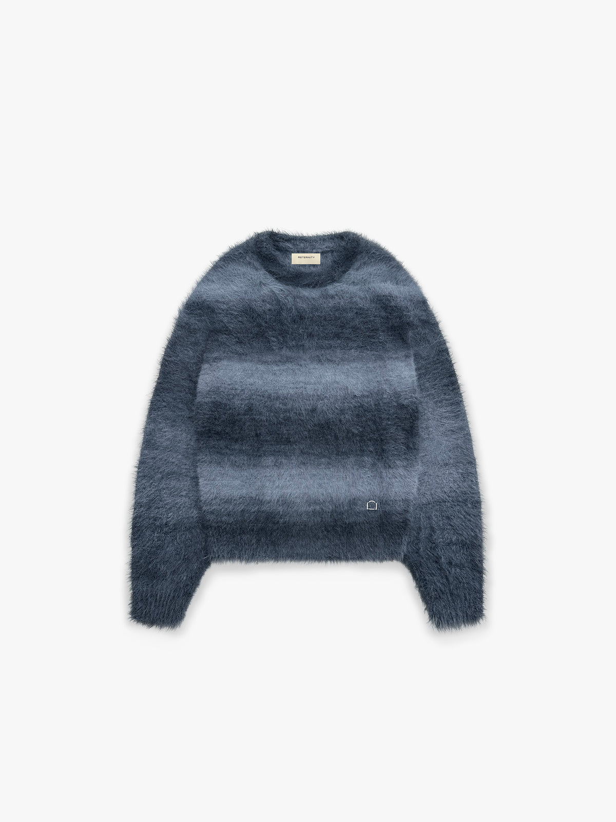 FURRY KNIT SWEATER - FADED GREY