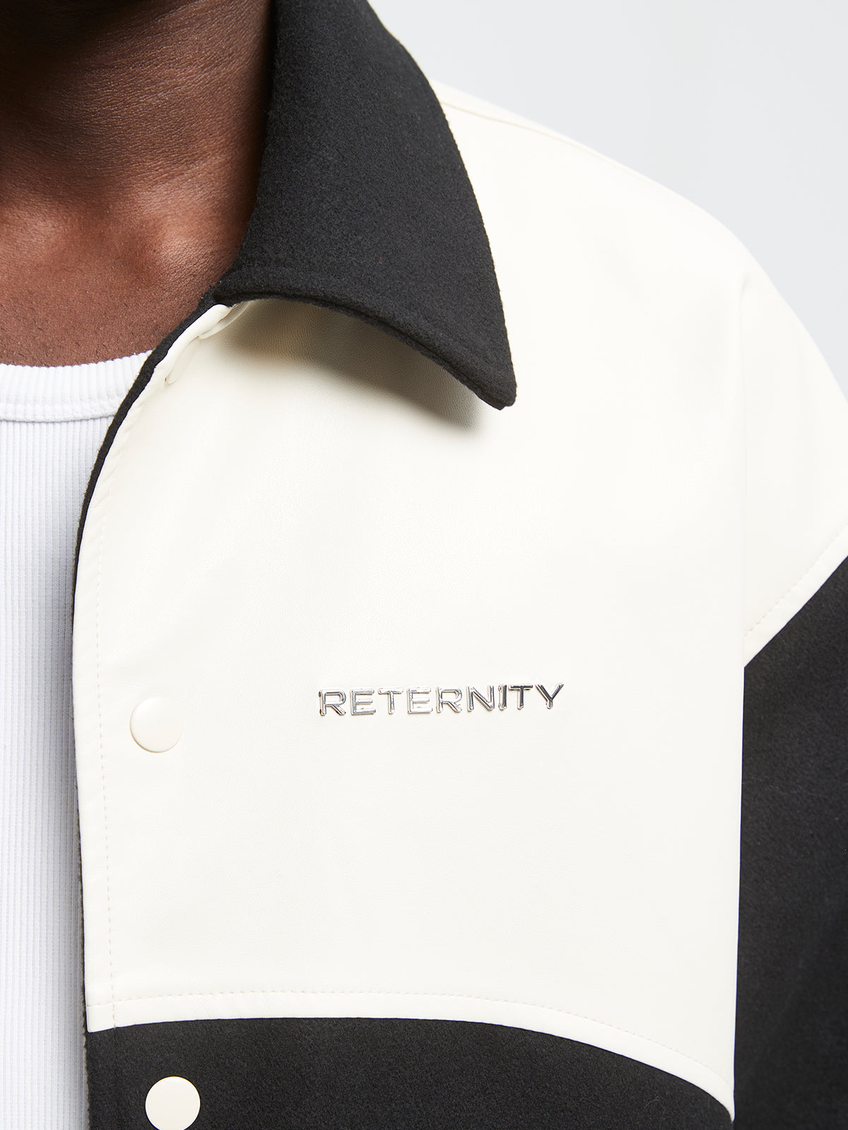 SIGNE VARSITY JACKET - CREAM/BLACK