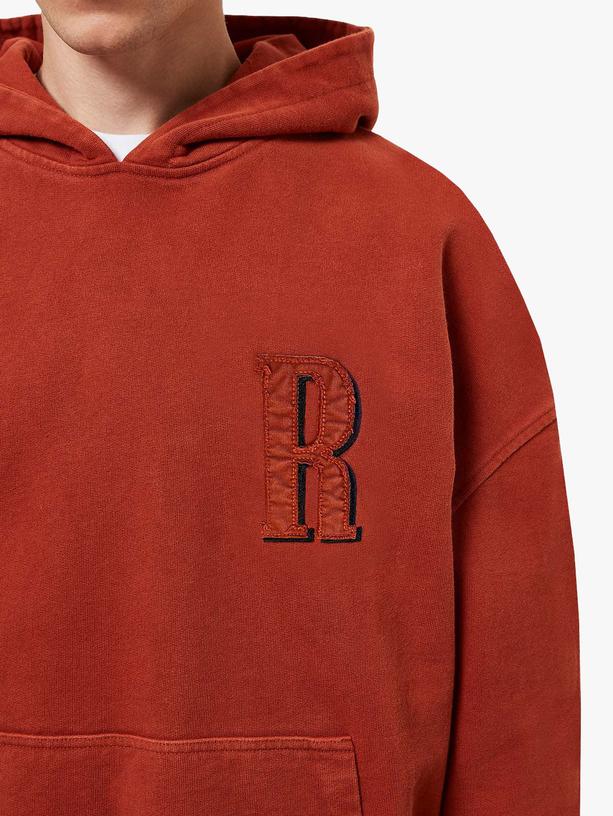 HOODIE 'R' - WASHED RED