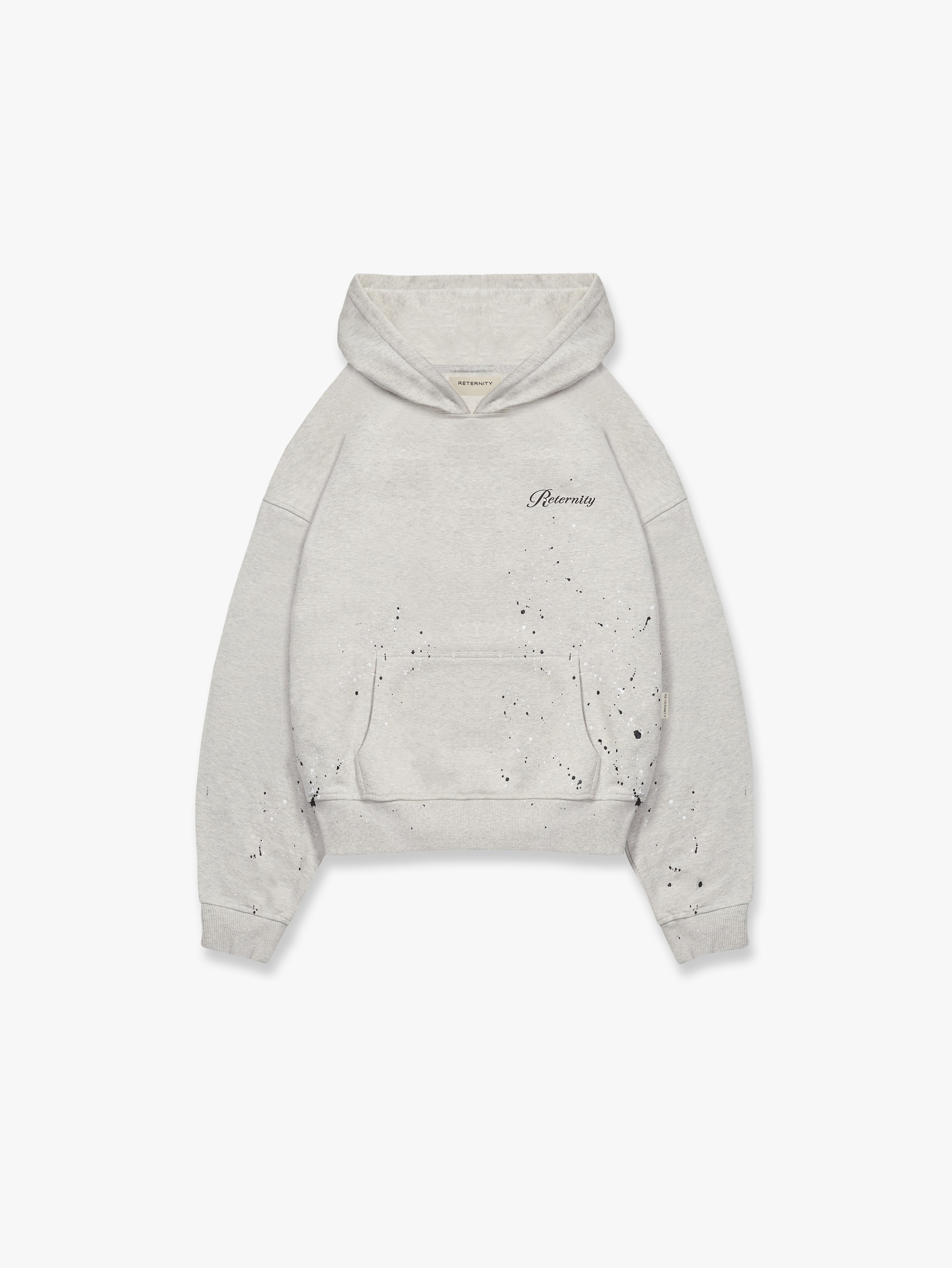 HOODIE SPLATTER EFFECTS - MELANGE GREY