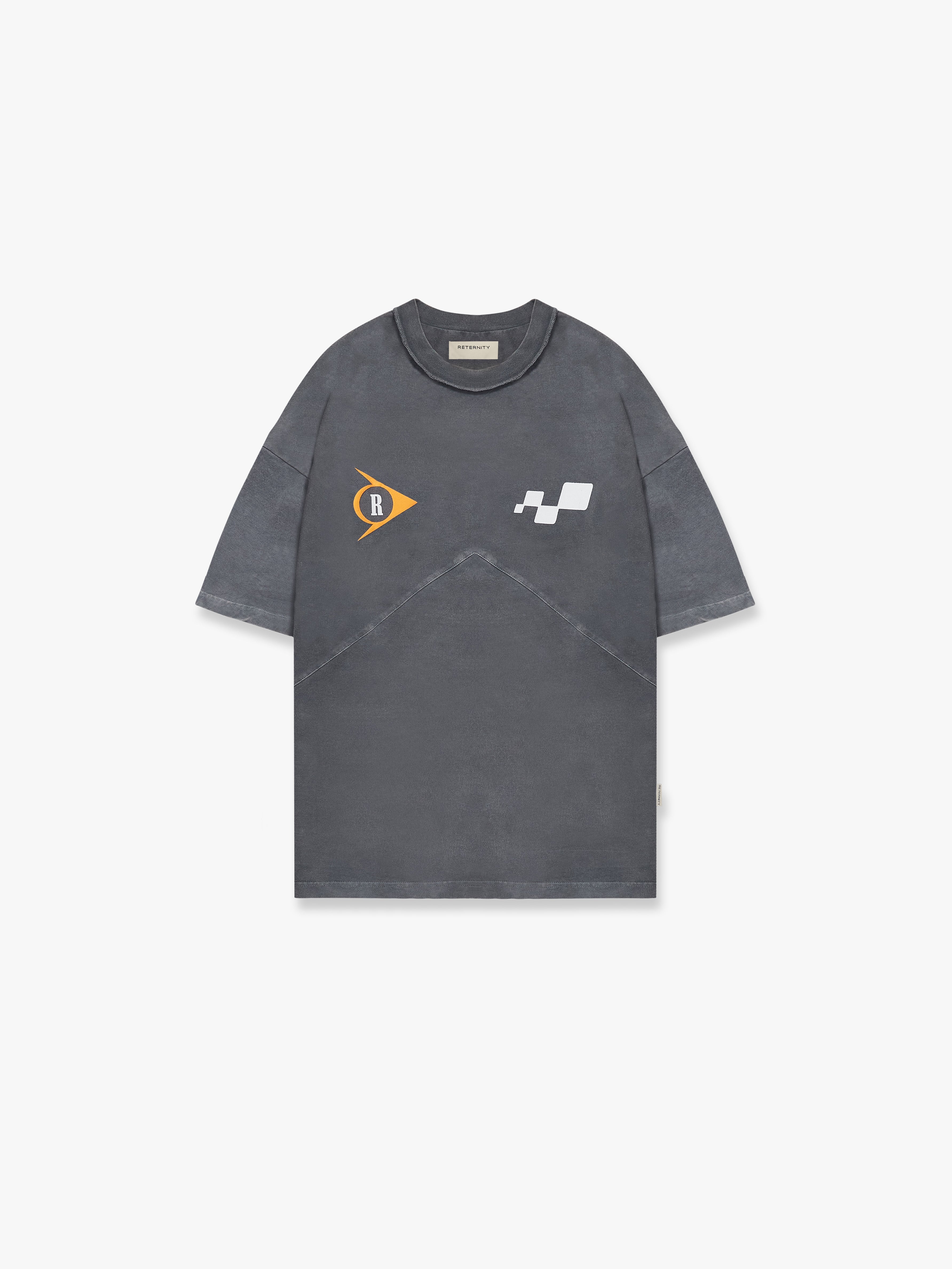 T-SHIRT RACING R - WASHED GREY
