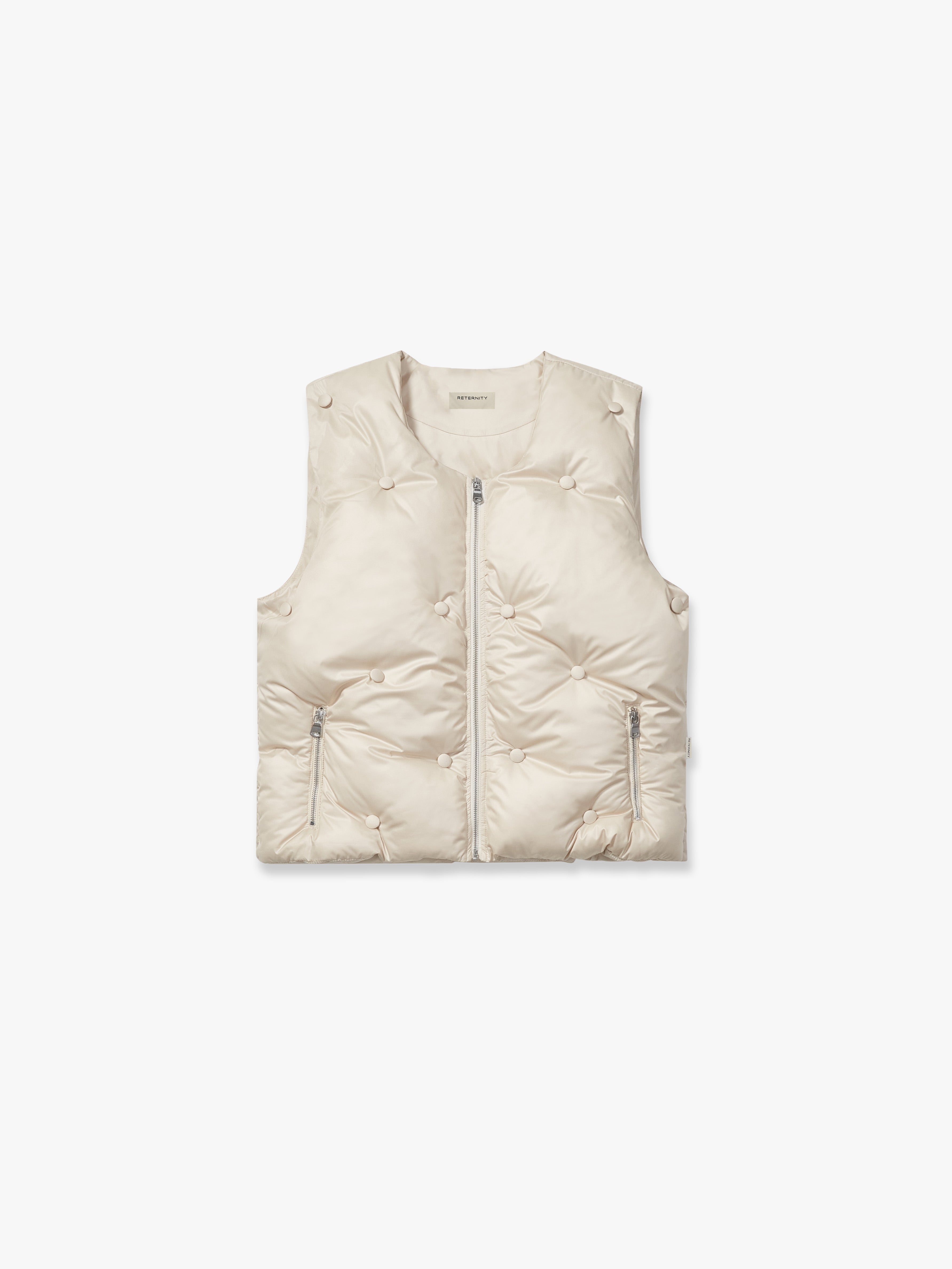 CROPPED VEST - CREAM