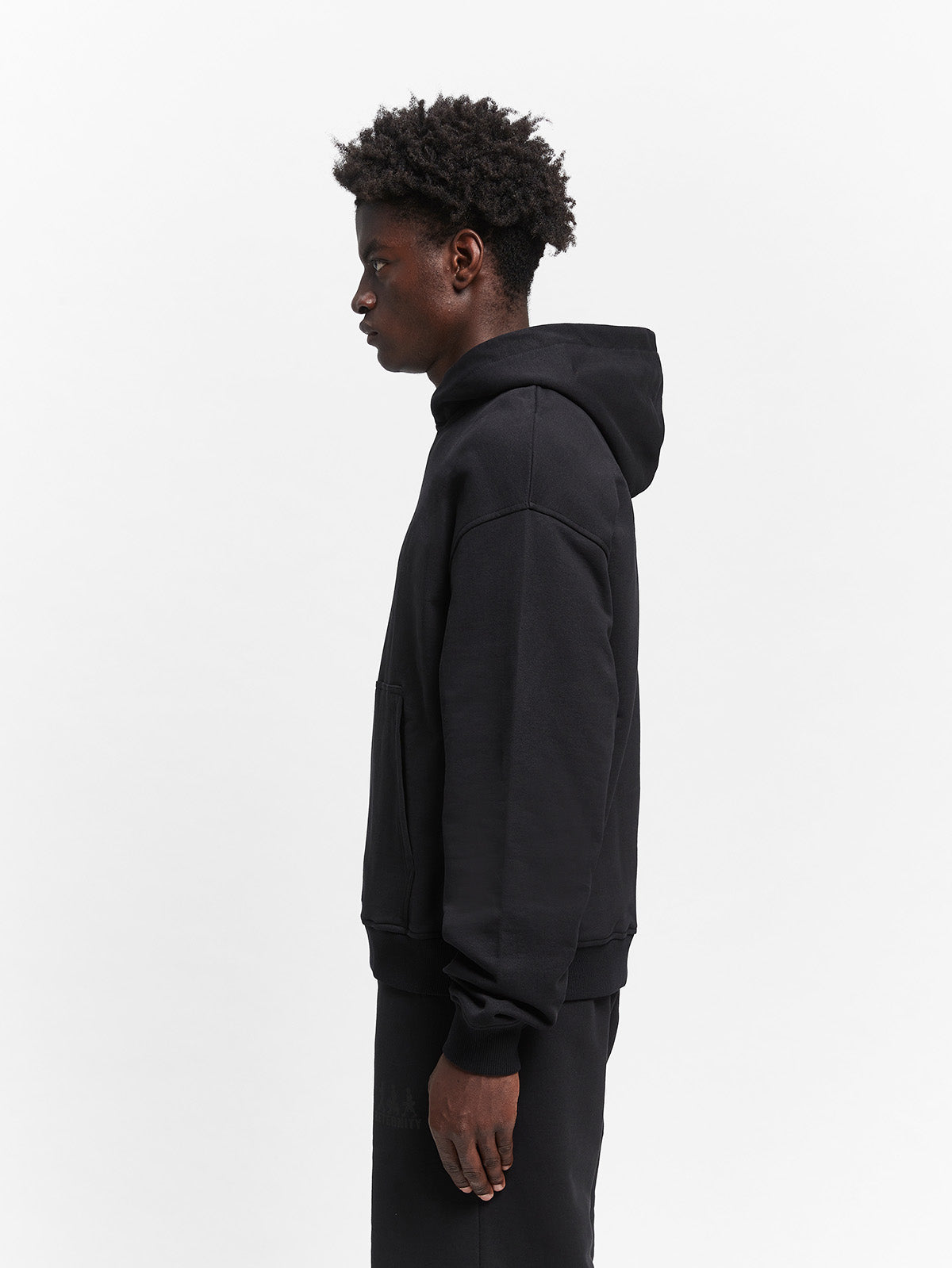 CREATIVE DEPT LOGO ZIP-HOODIE - BLACK