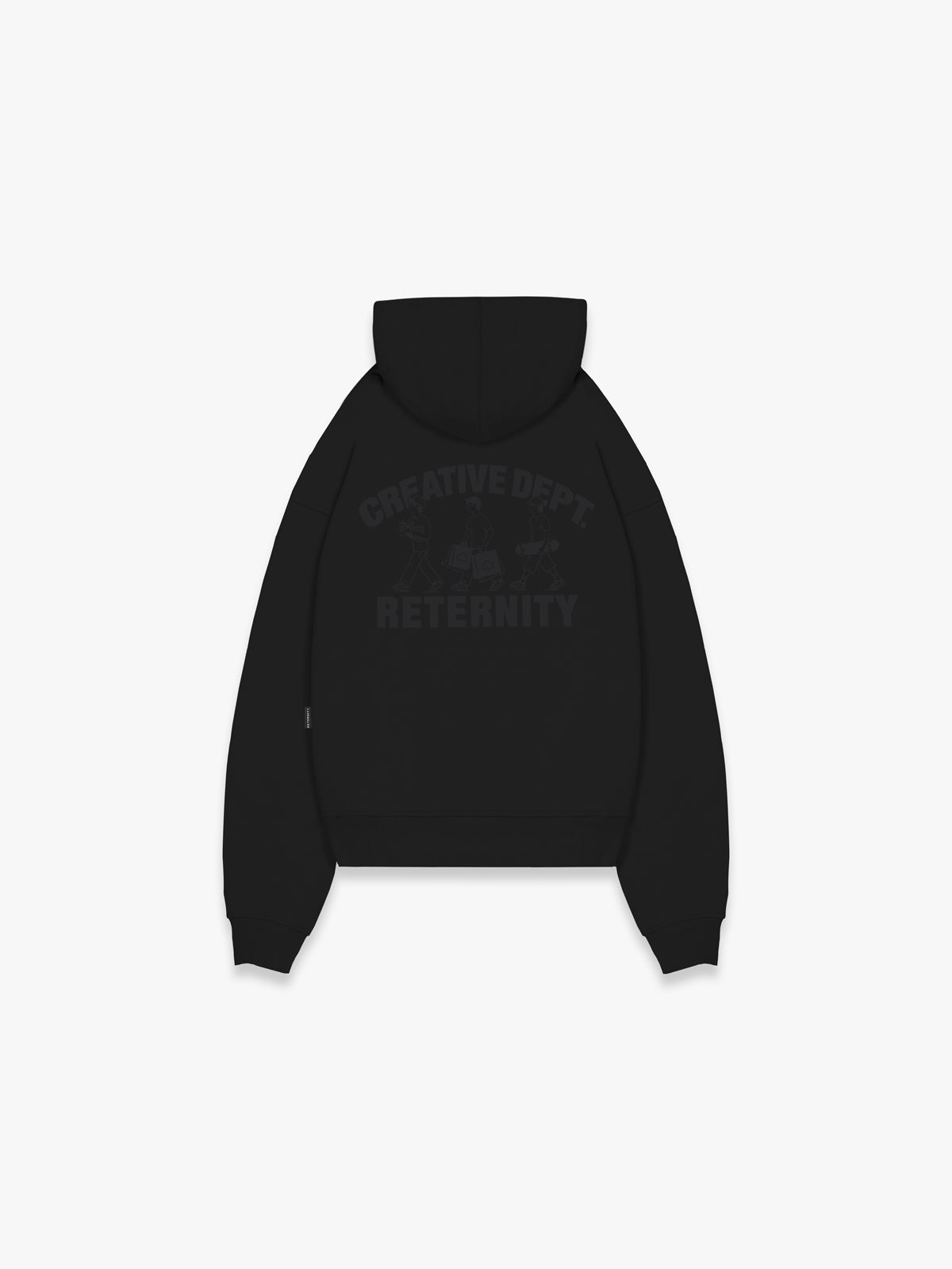 CREATIVE DEPT LOGO ZIP-HOODIE - BLACK