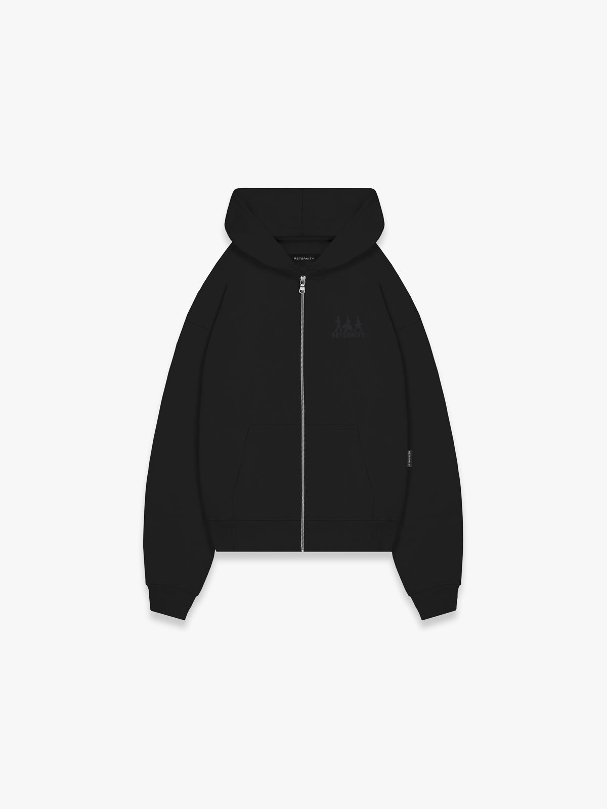 CREATIVE DEPT LOGO ZIP-HOODIE - BLACK