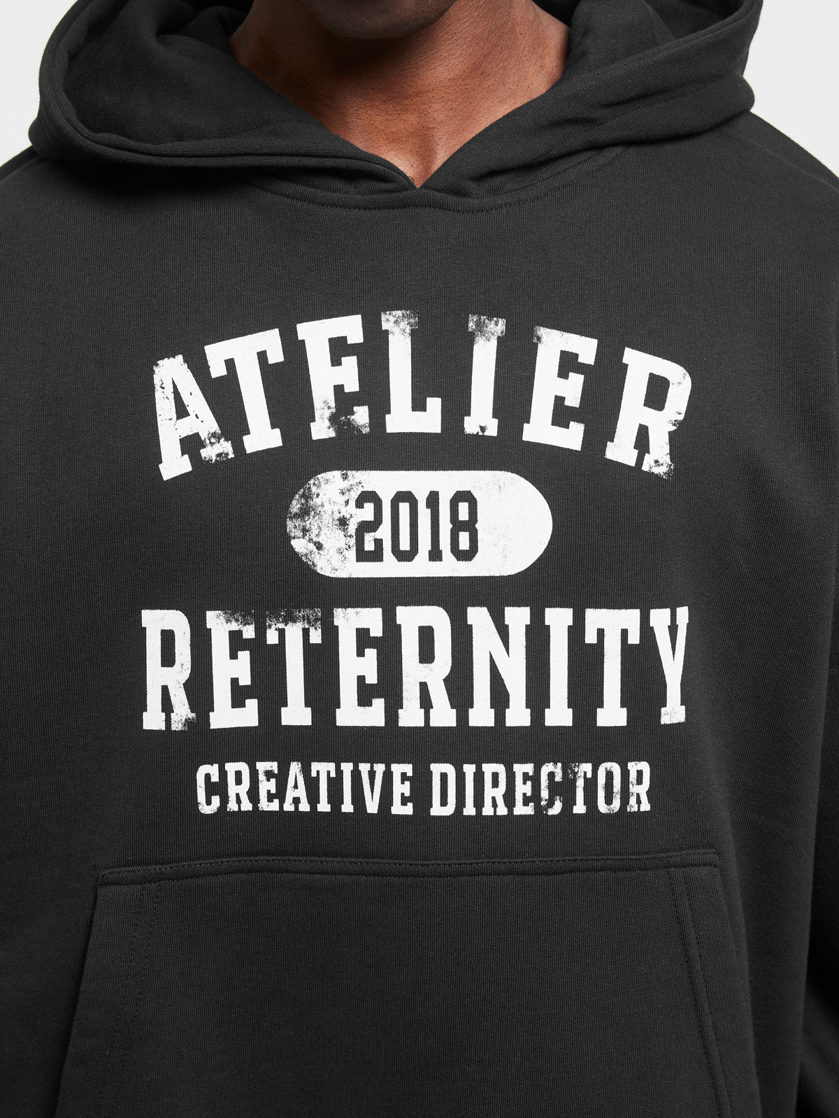 ATELIER EMBLEM HOODIE - BLACK