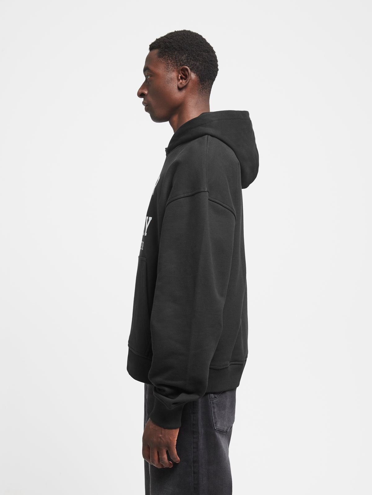 ATELIER EMBLEM ZIP-HOODIE - BLACK