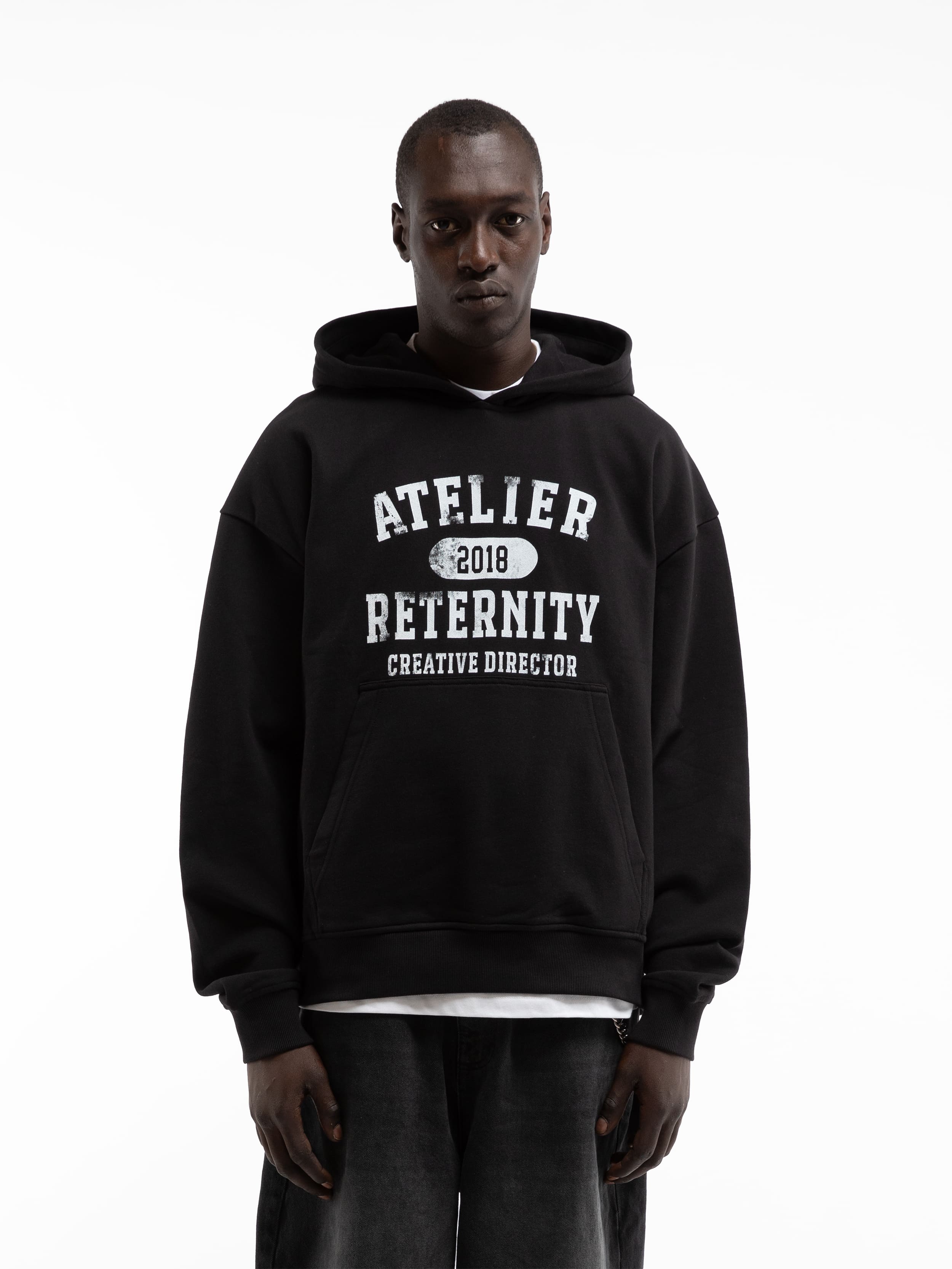 ATELIER EMBLEM HOODIE - BLACK