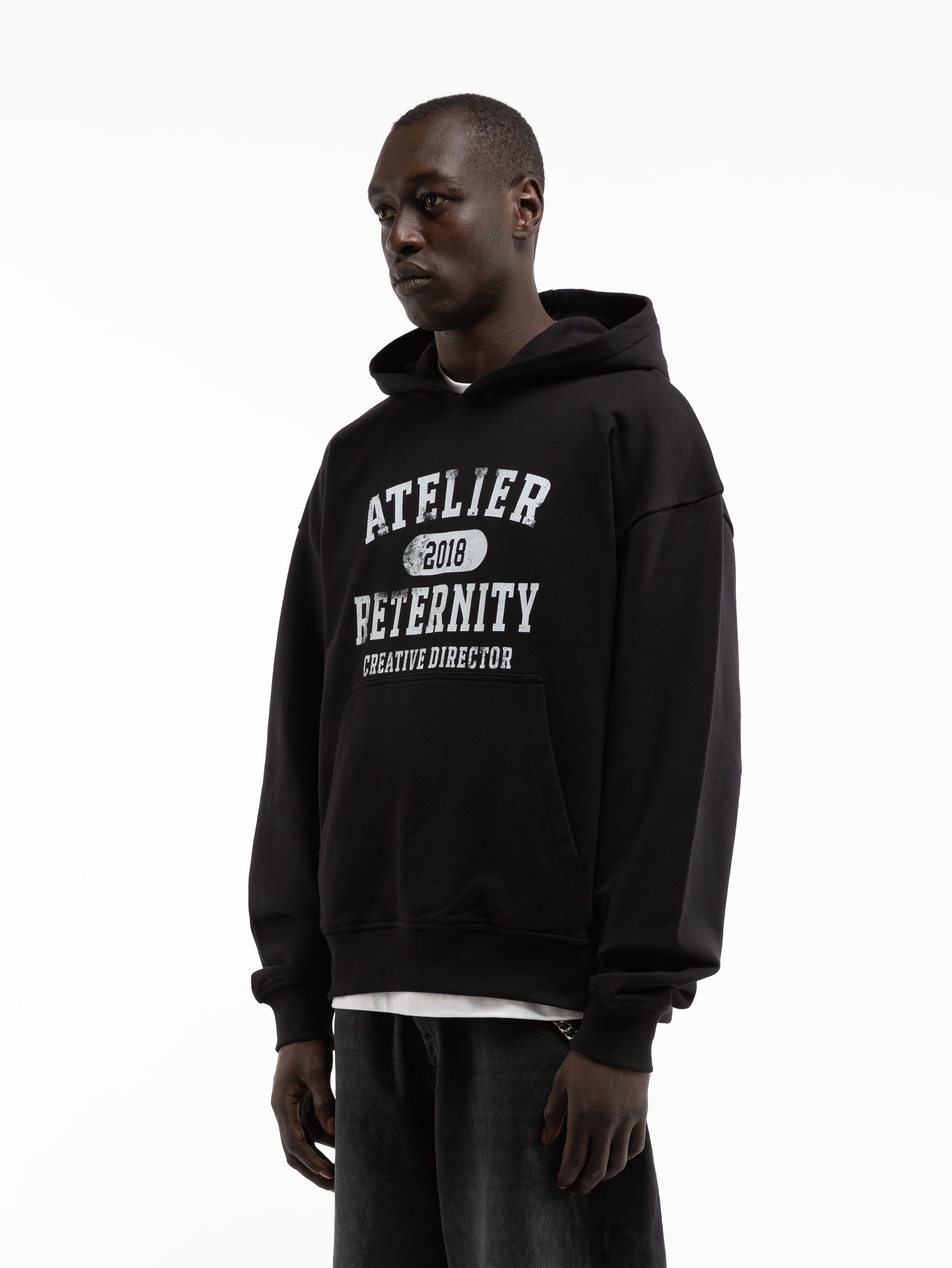 ATELIER EMBLEM HOODIE - BLACK