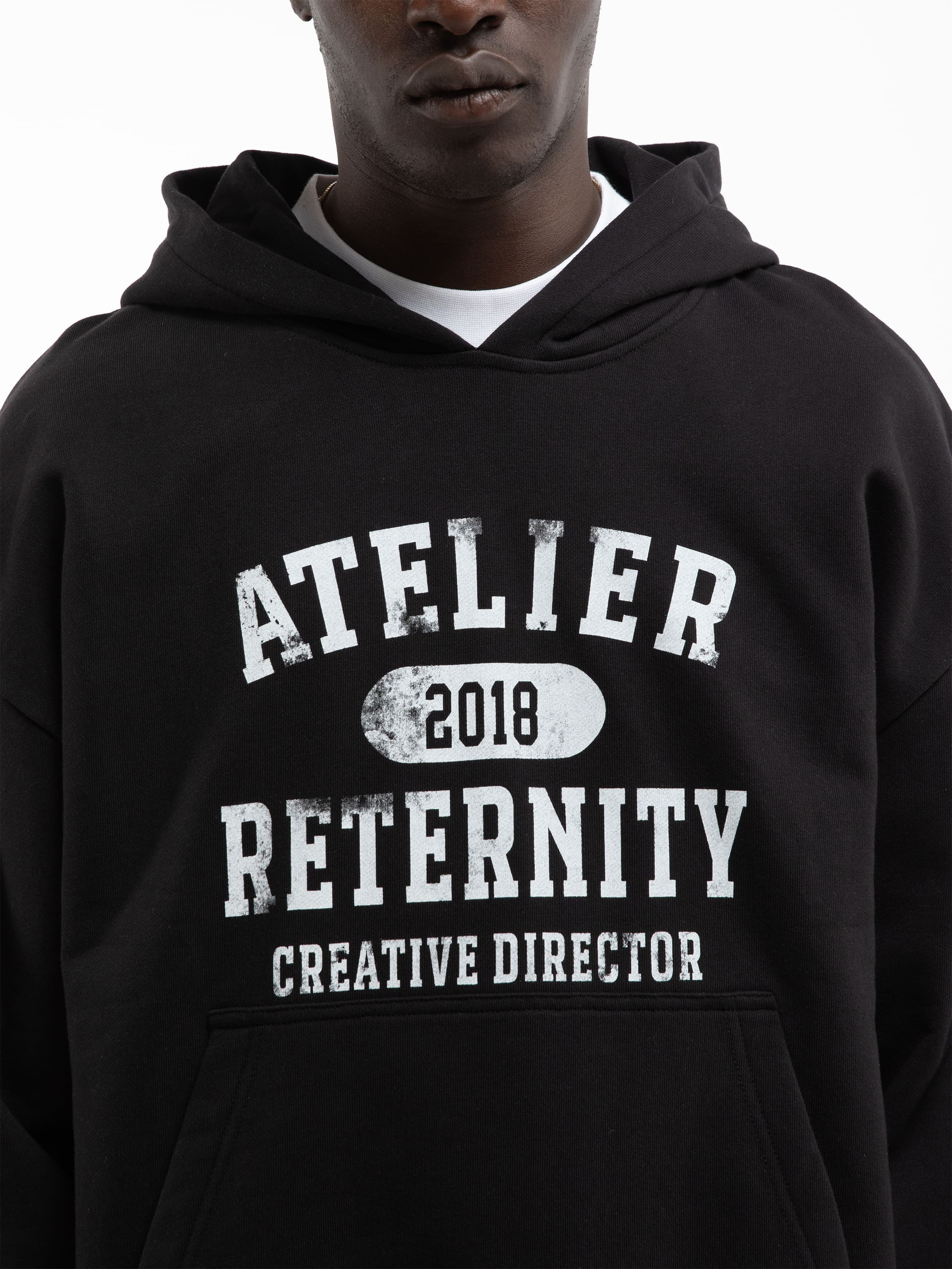 ATELIER EMBLEM HOODIE - BLACK