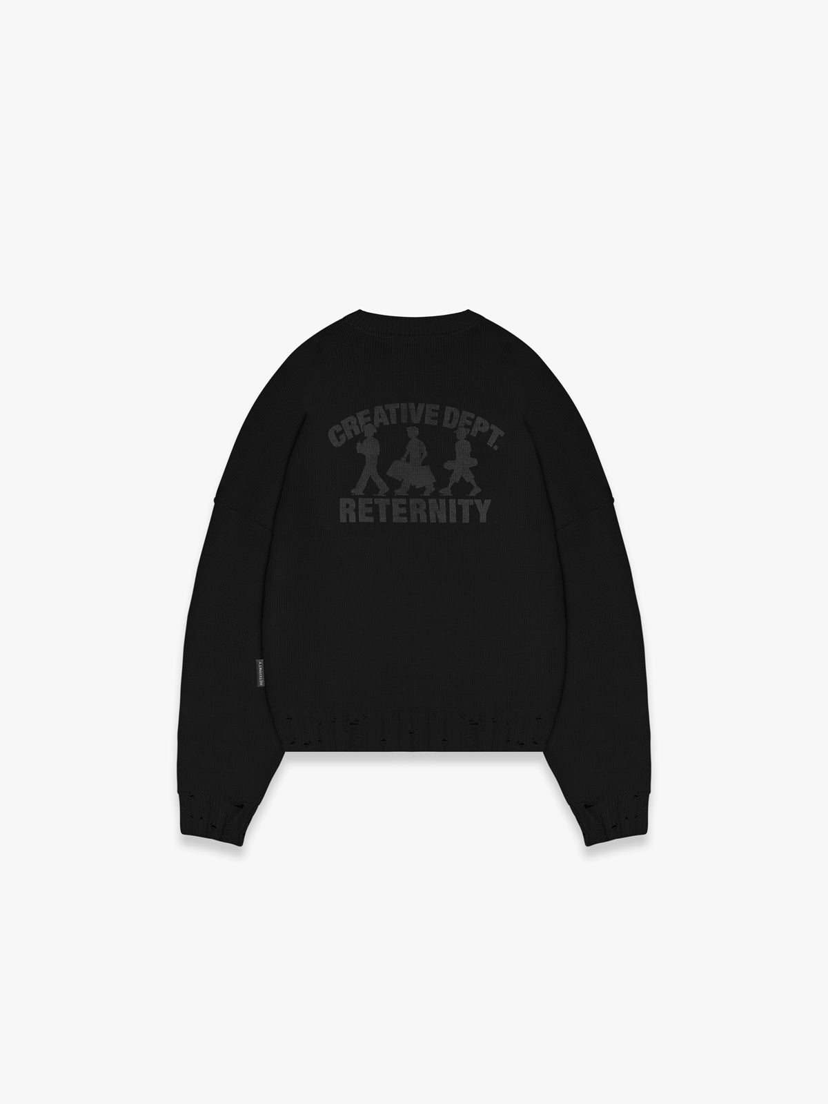 CREATIVE DEPT LOGO KNIT SWEATER - BLACK