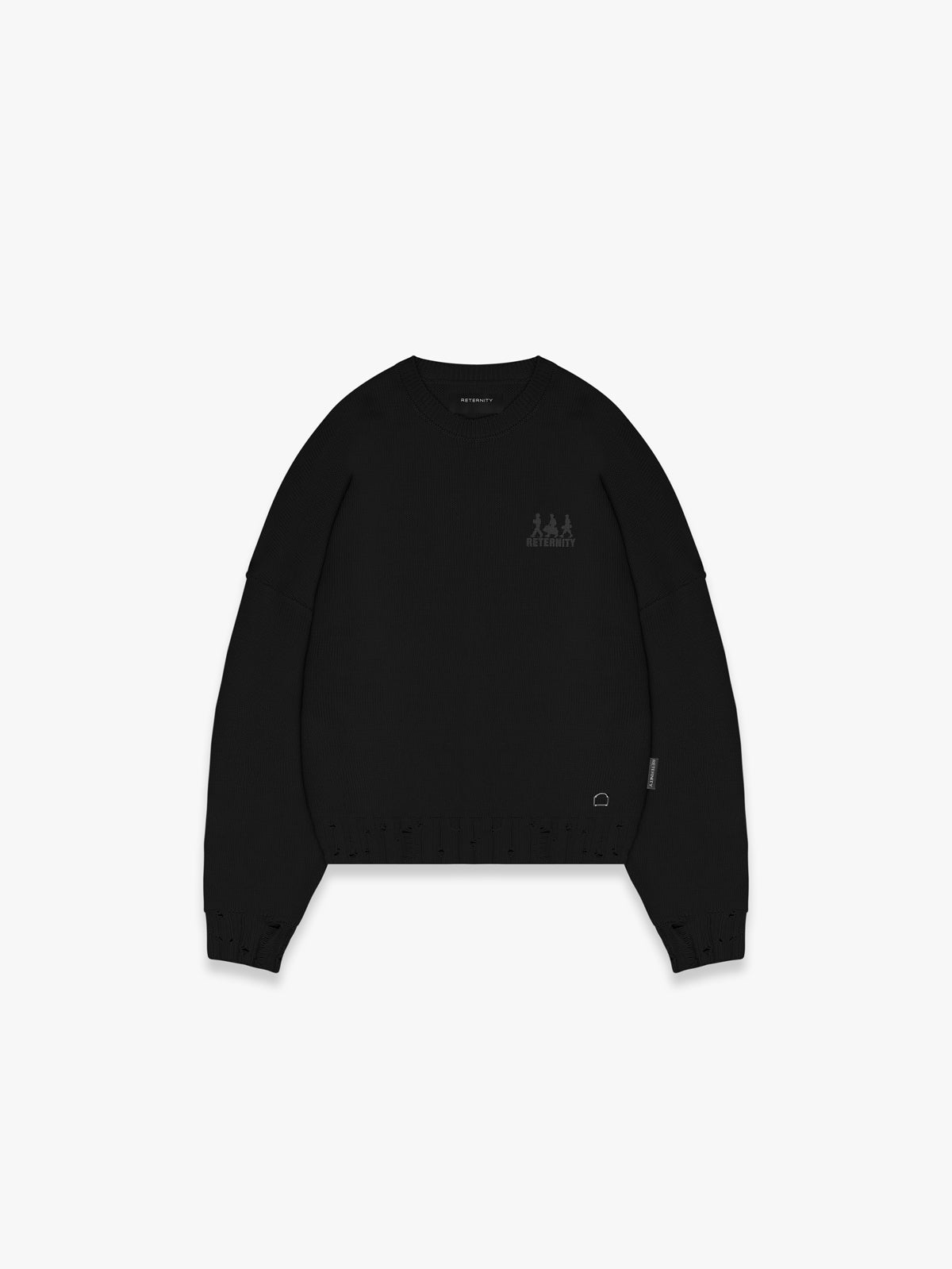 CREATIVE DEPT LOGO KNIT SWEATER - BLACK