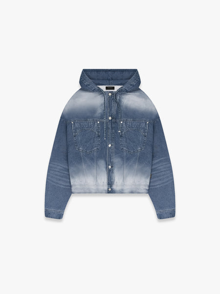 STONE  Hoodied Denim Jacket Sサイズ ESSENTIAL DENIM JACKET - STONE BLUE