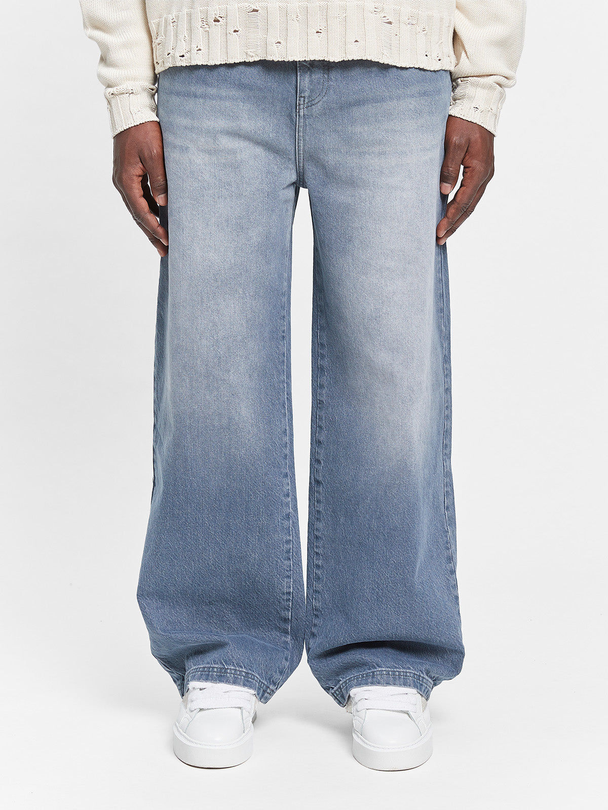 ESSENTIAL BAGGY DENIM - STONE BLUE