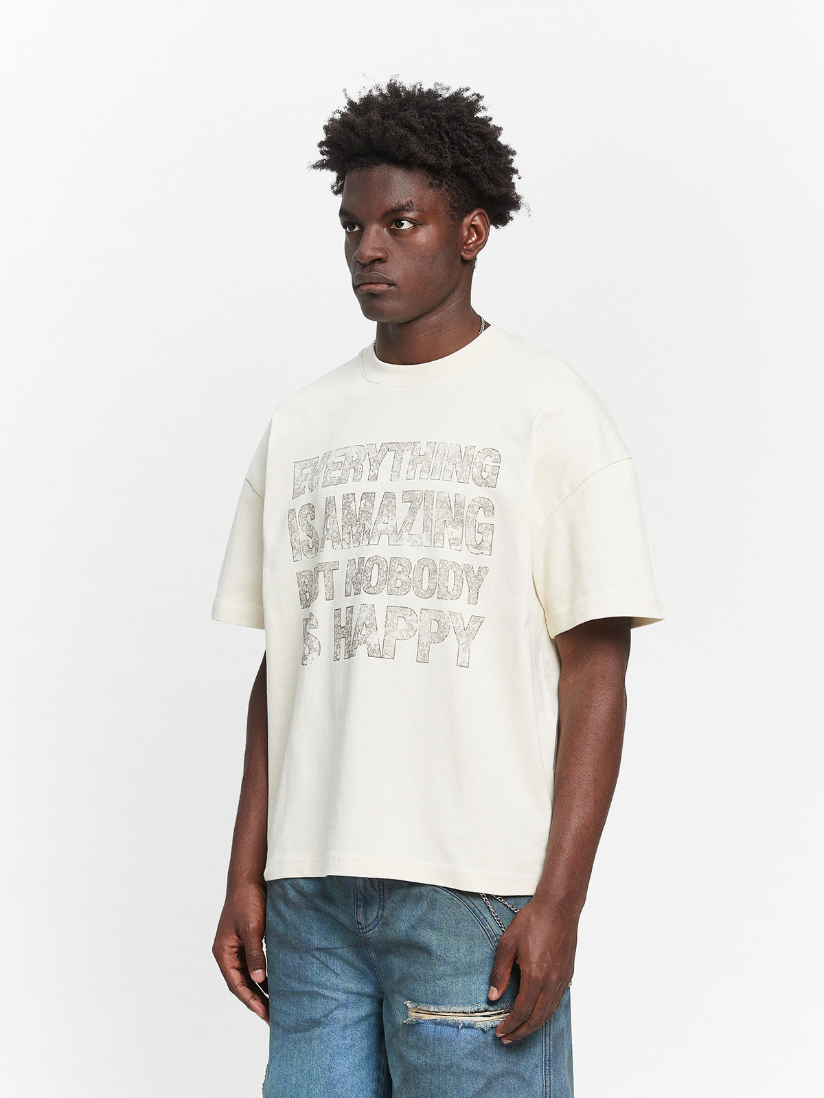 QUOTE T-SHIRT - CREAM