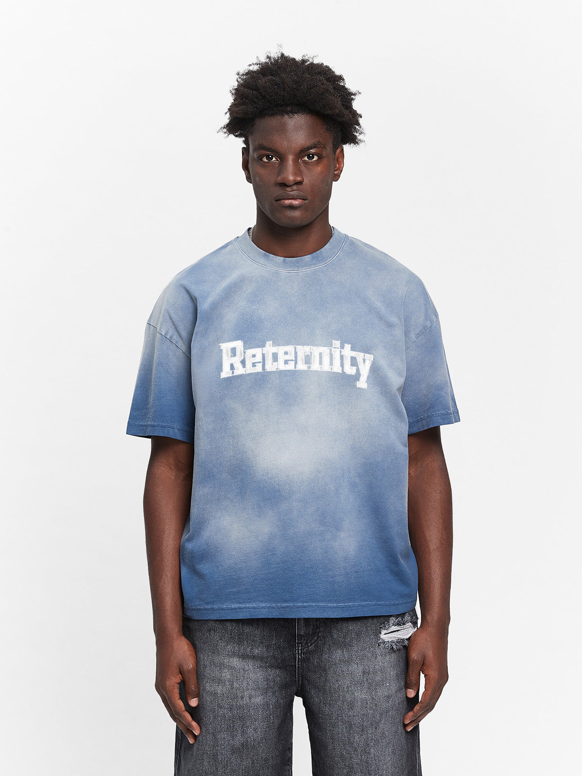 WATERCOLOR T-SHIRT - WASHED BLUE