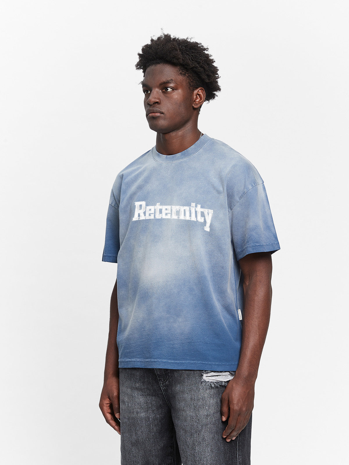 WATERCOLOR T-SHIRT - WASHED BLUE