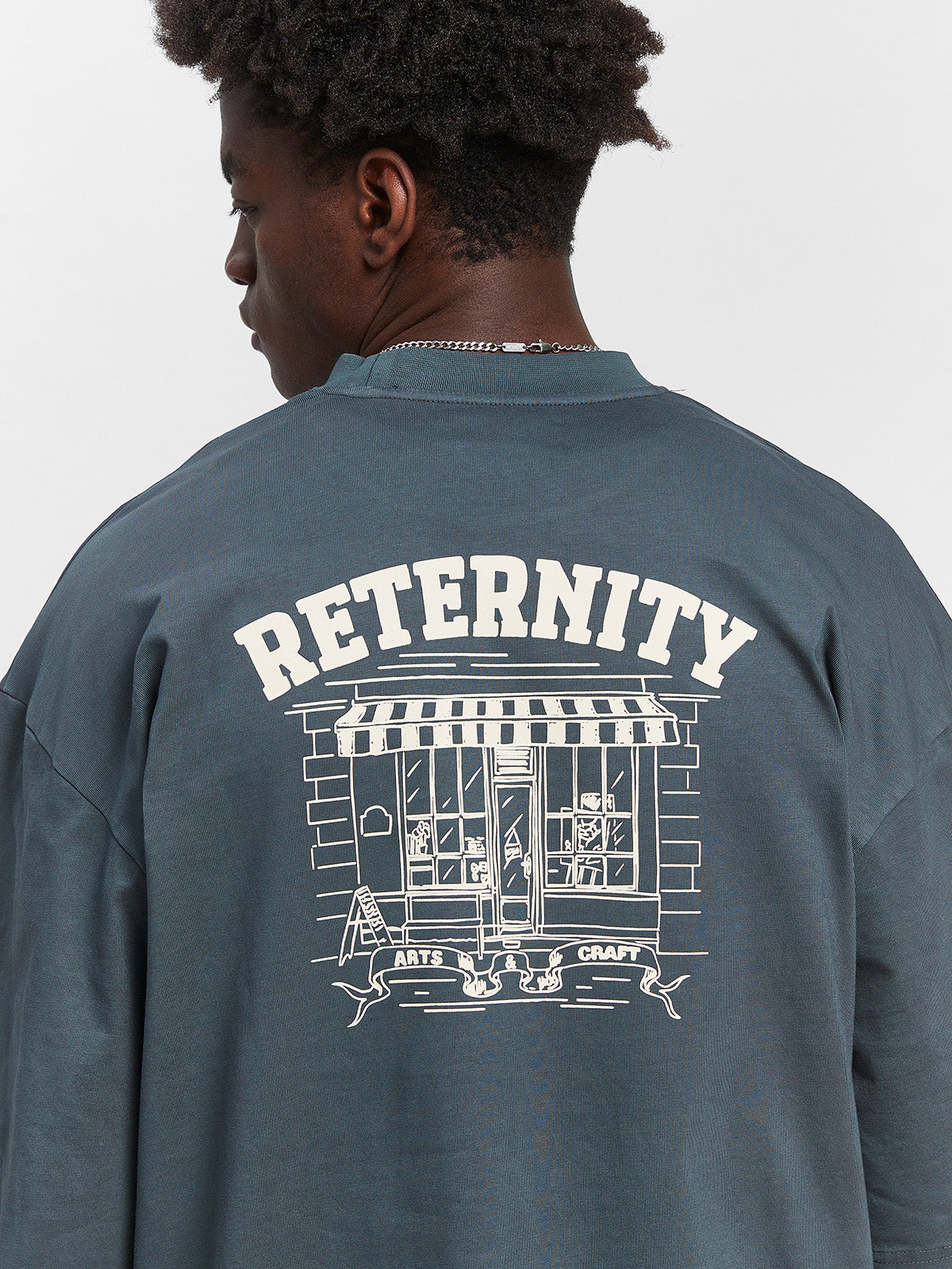 LAYERED LONGSLEEVE - WASHED GREY/CREAM