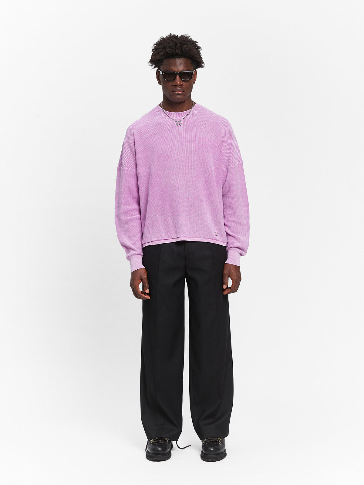 ATELIER KNIT SWEATER - WASHED LILAC