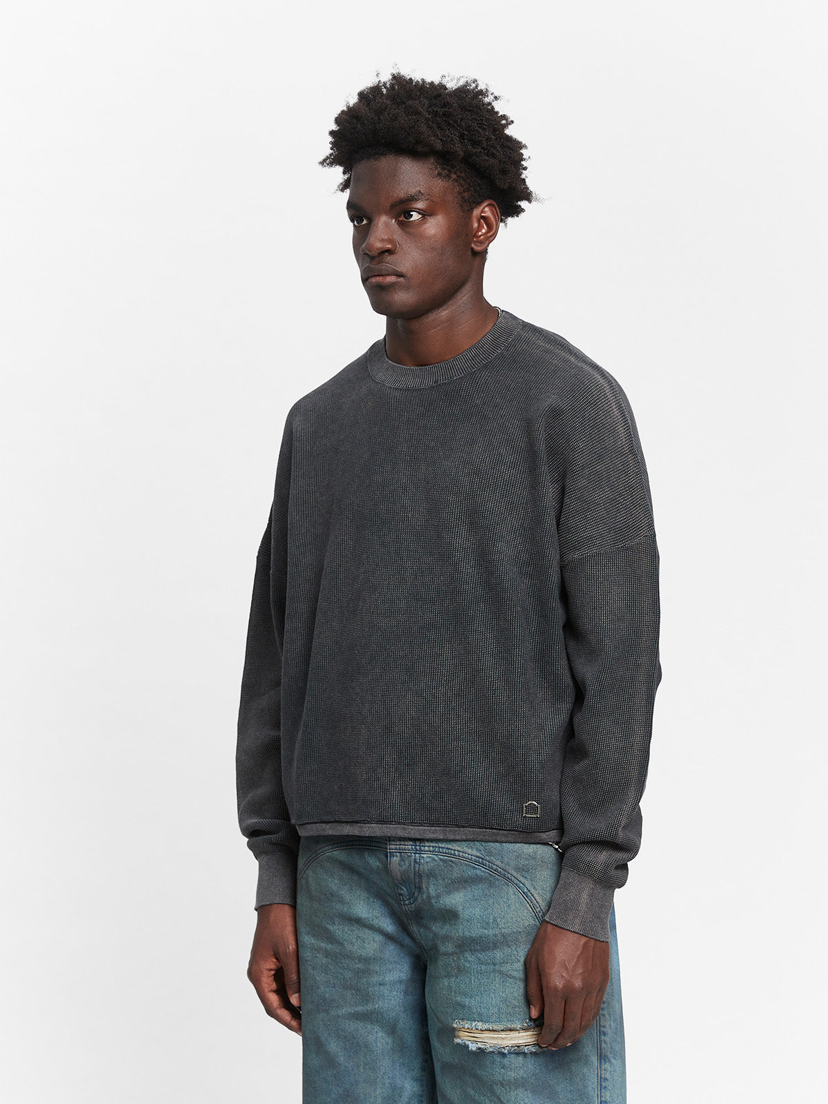 ATELIER KNIT SWEATER - WASHED BLACK