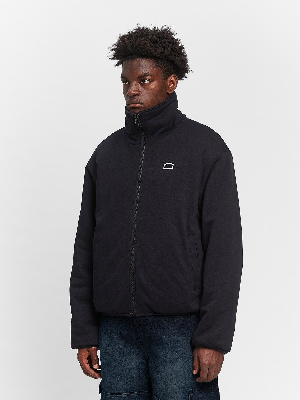 REVERSIBLE FLEECE JACKET - BLACK