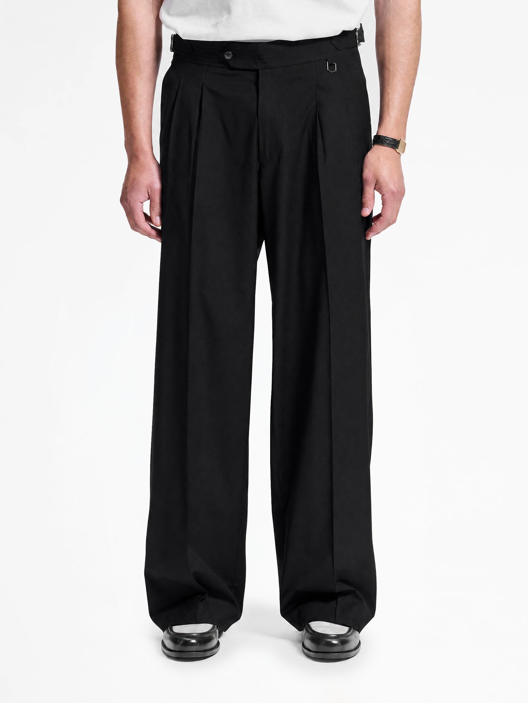 TAILORED BAGGY PANTS - BLACK