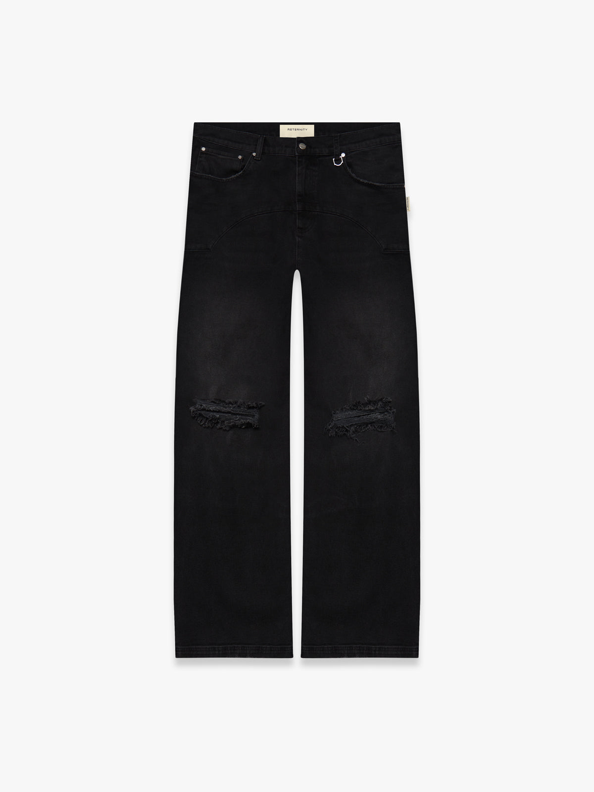 DESTROYED TROU DENIM - WASHED BLACK