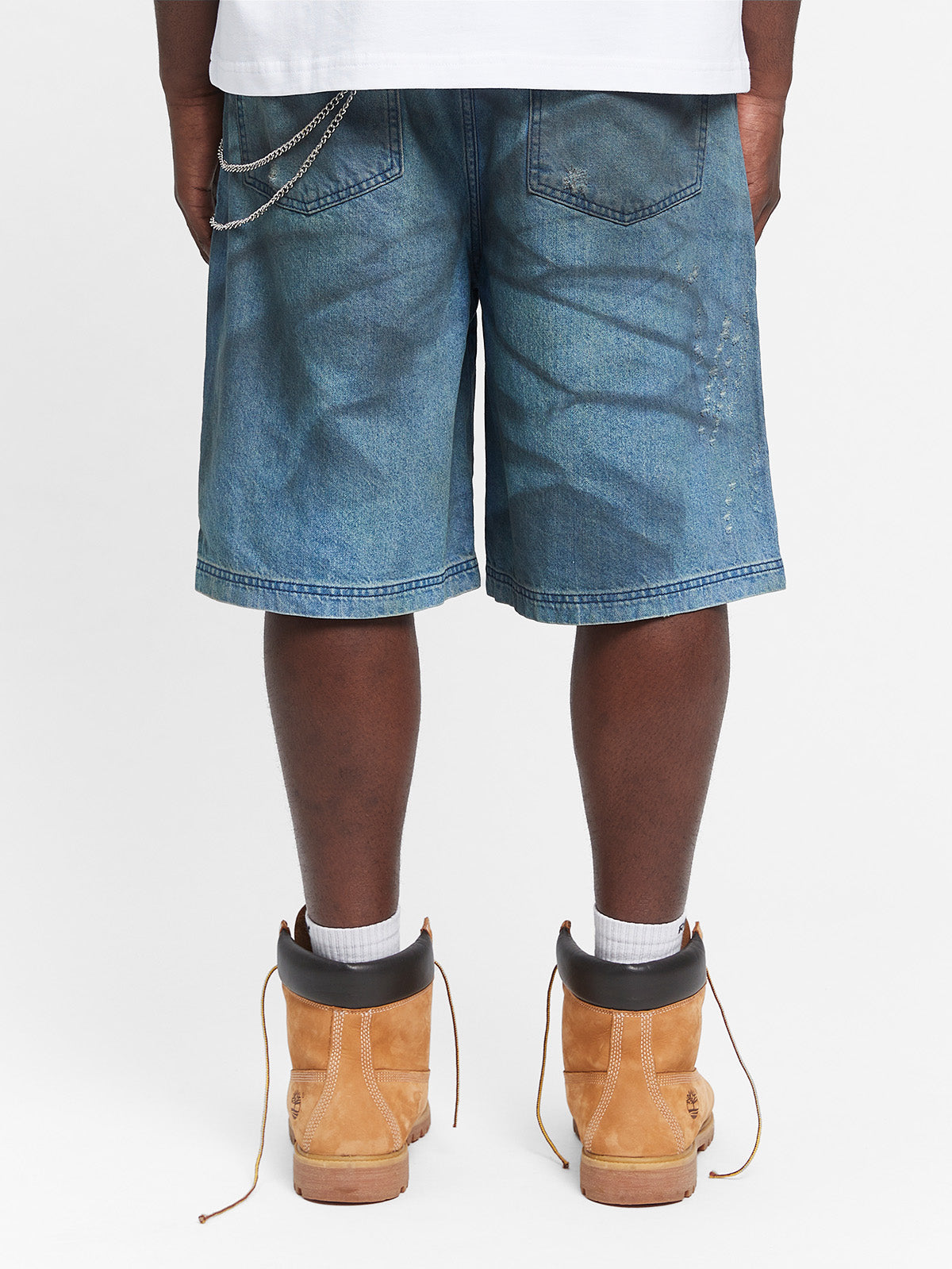 PAINTED ARTISAN JORTS - WASHED BLUE