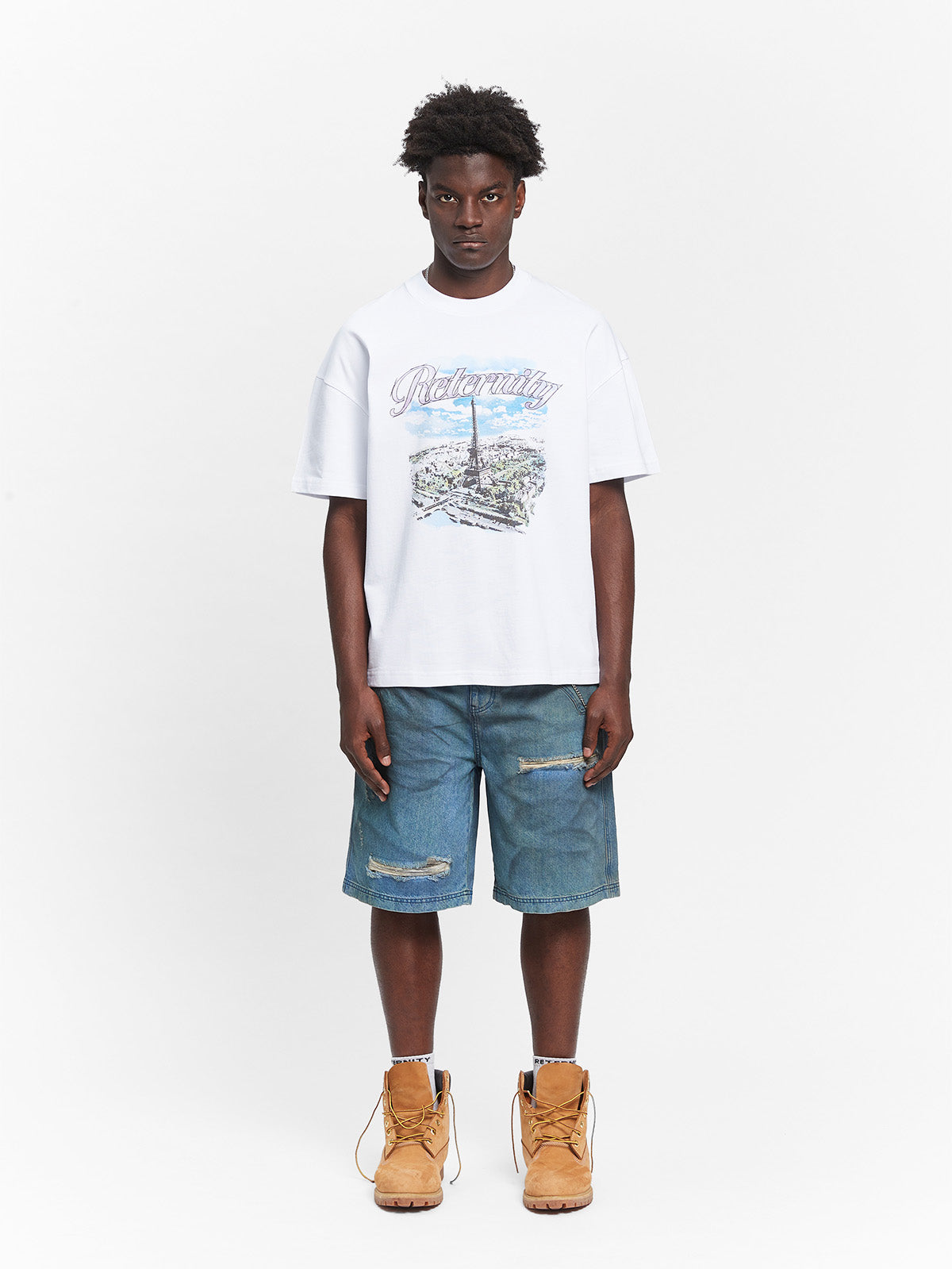 PAINTED ARTISAN JORTS - WASHED BLUE