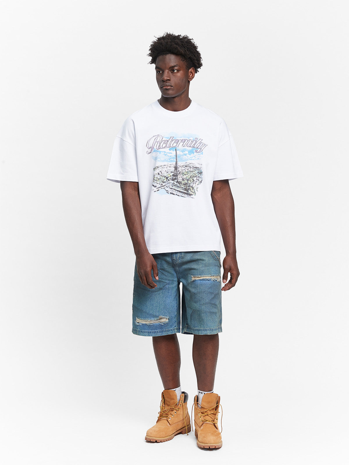 PAINTED ARTISAN JORTS - WASHED BLUE