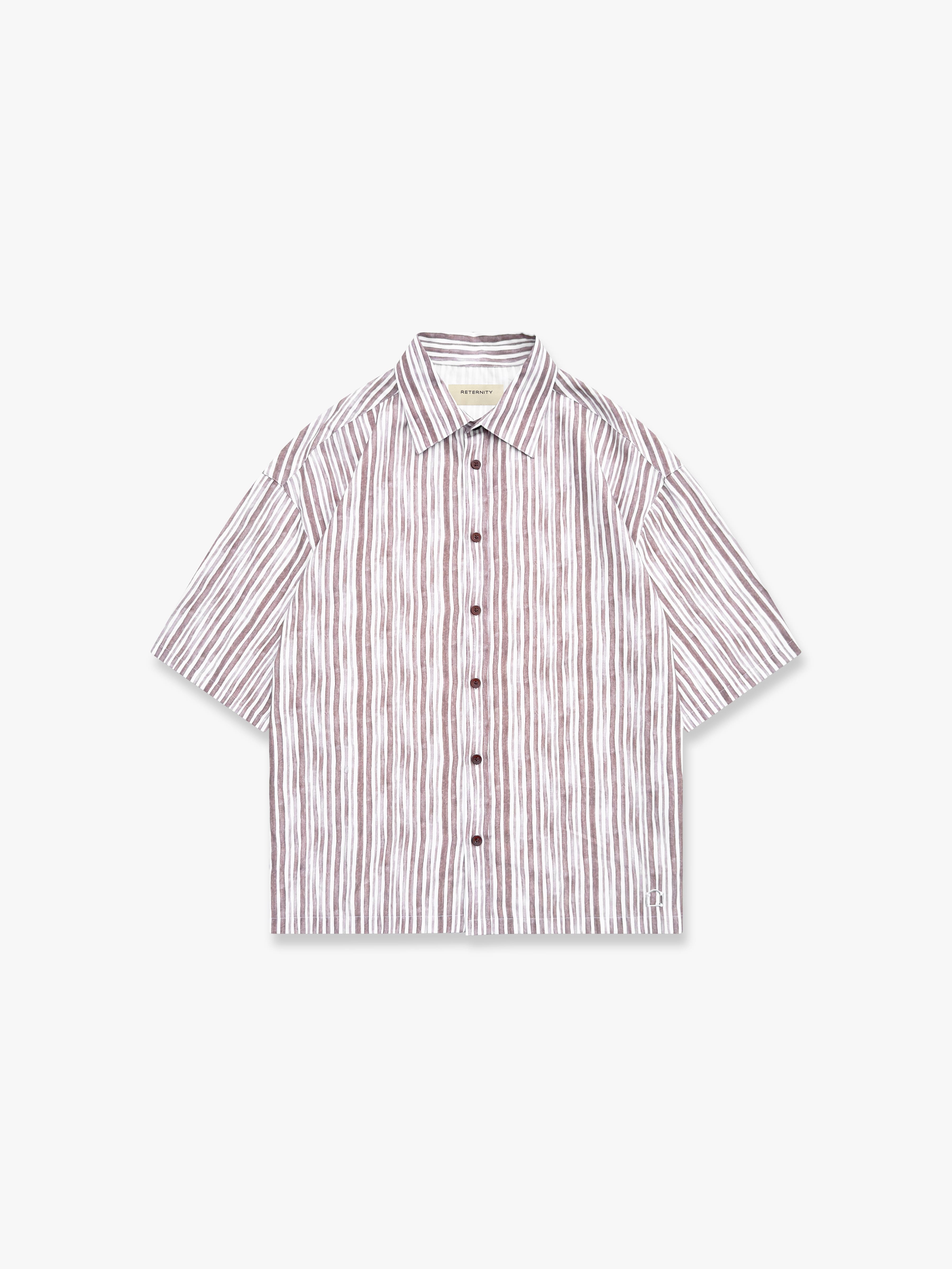 WATERCOLOR SHORT SLEEVE SHIRT - BROWN