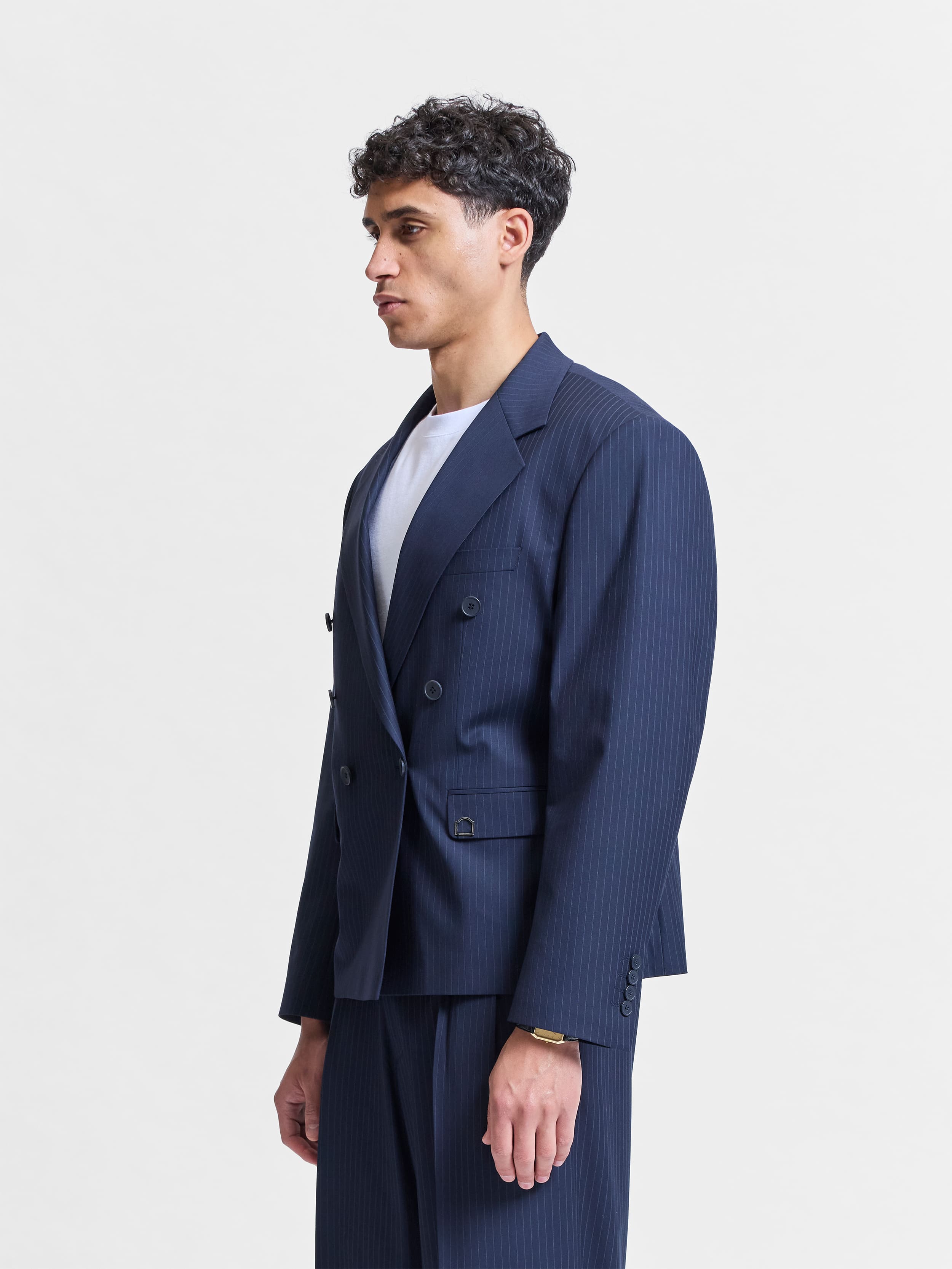 SIGNE BLAZER - PINSTRIPE BLUE