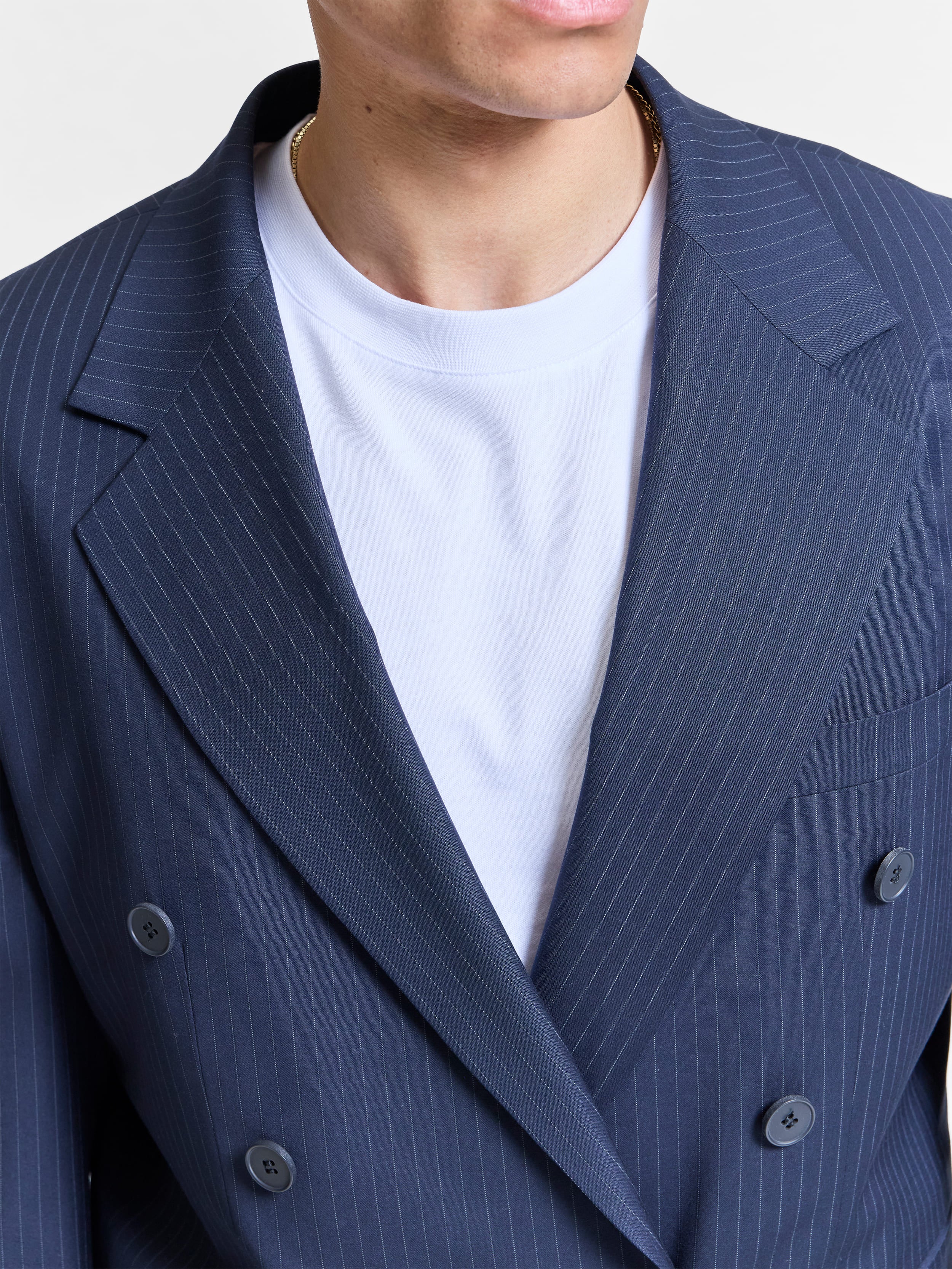 SIGNE BLAZER - PINSTRIPE BLUE