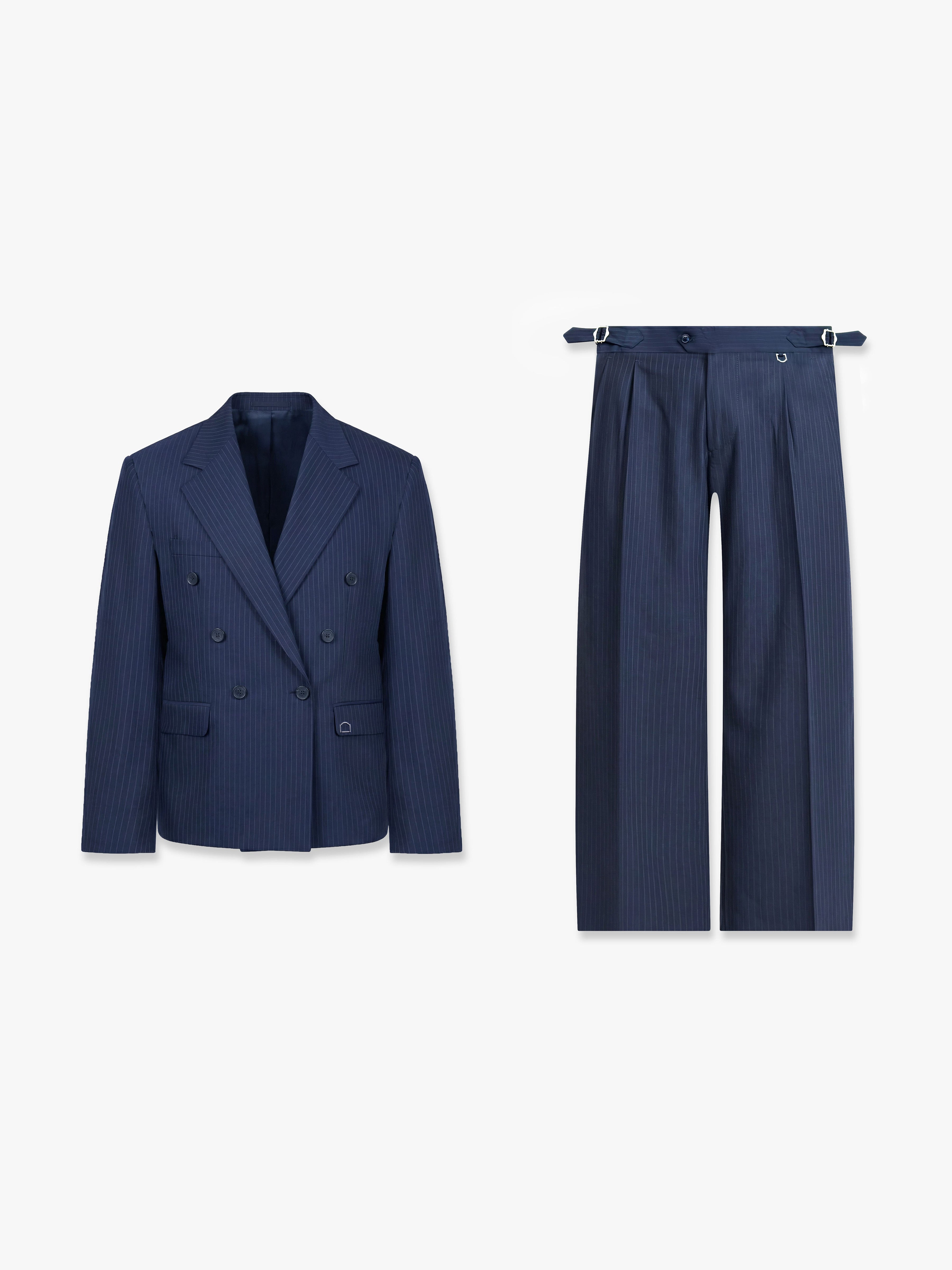 THE SIGNE SUIT – PINSTRIPE BLUE