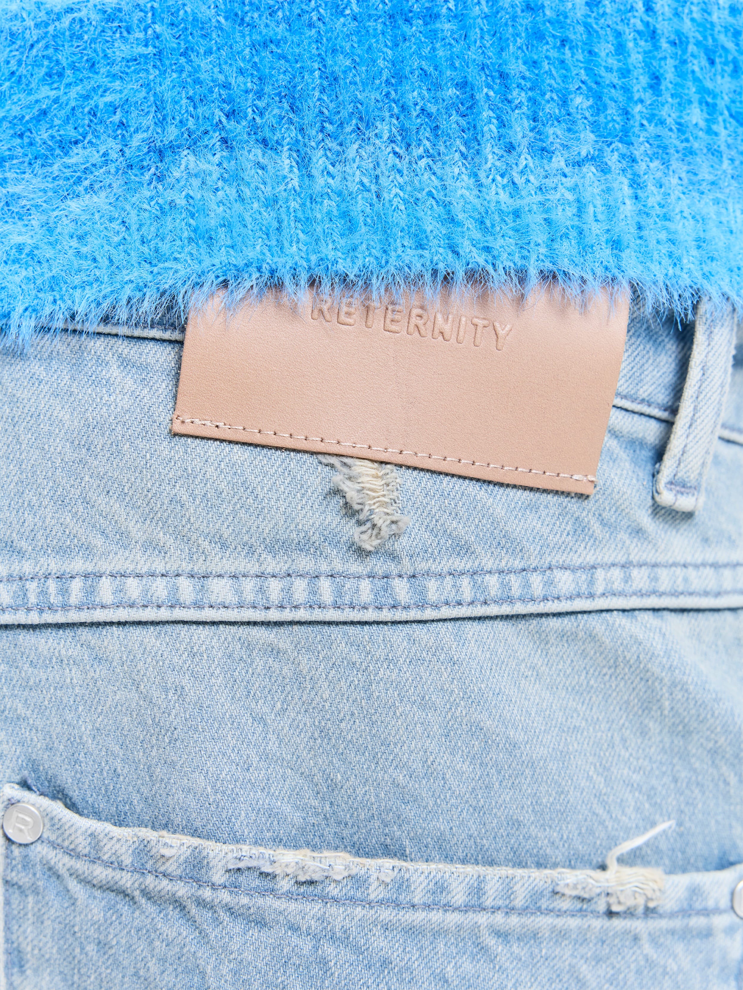 STUDDED DENIM - LIGHT BLUE