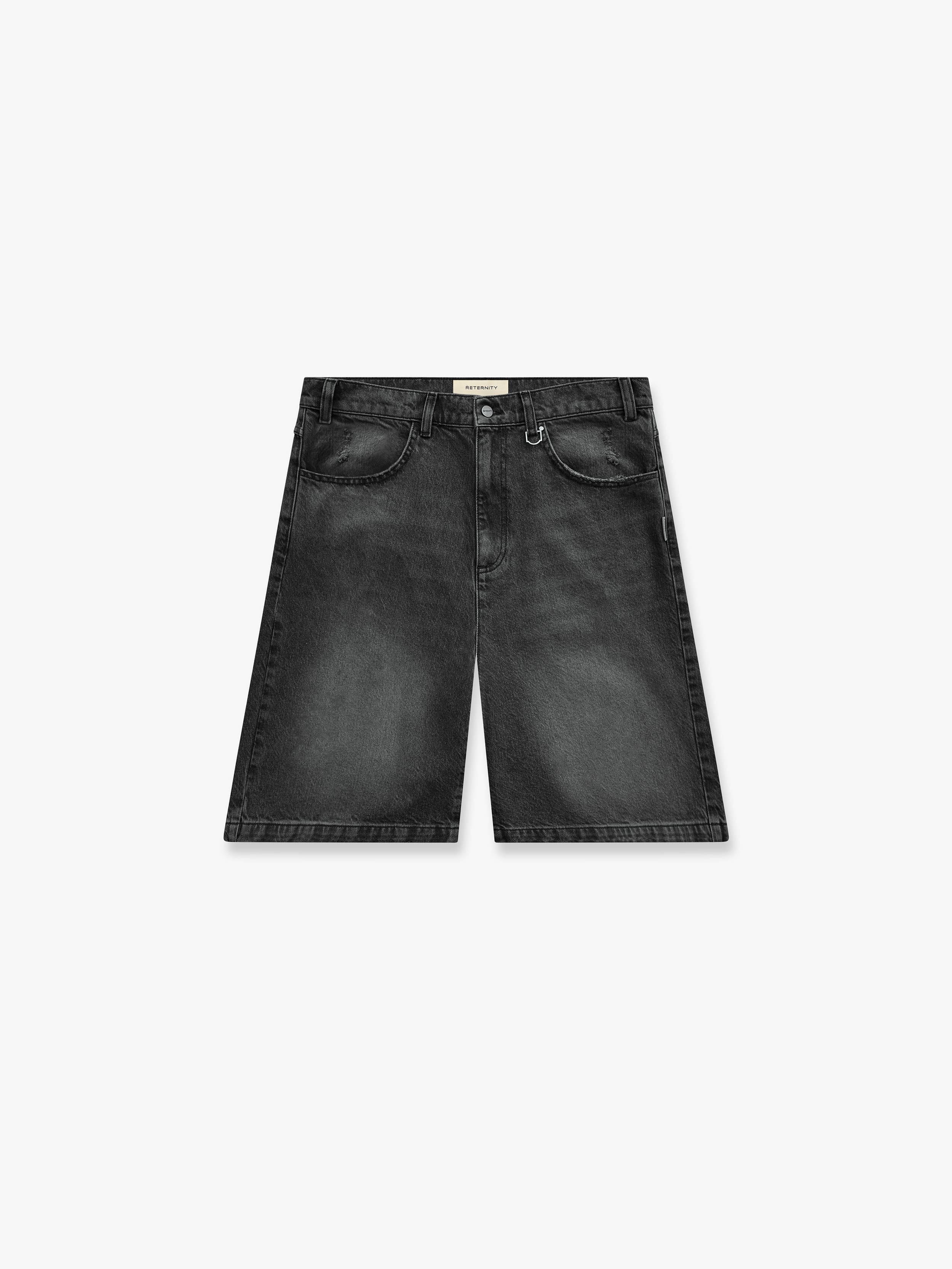 ESSENTIAL JORTS - WASHED BLACK