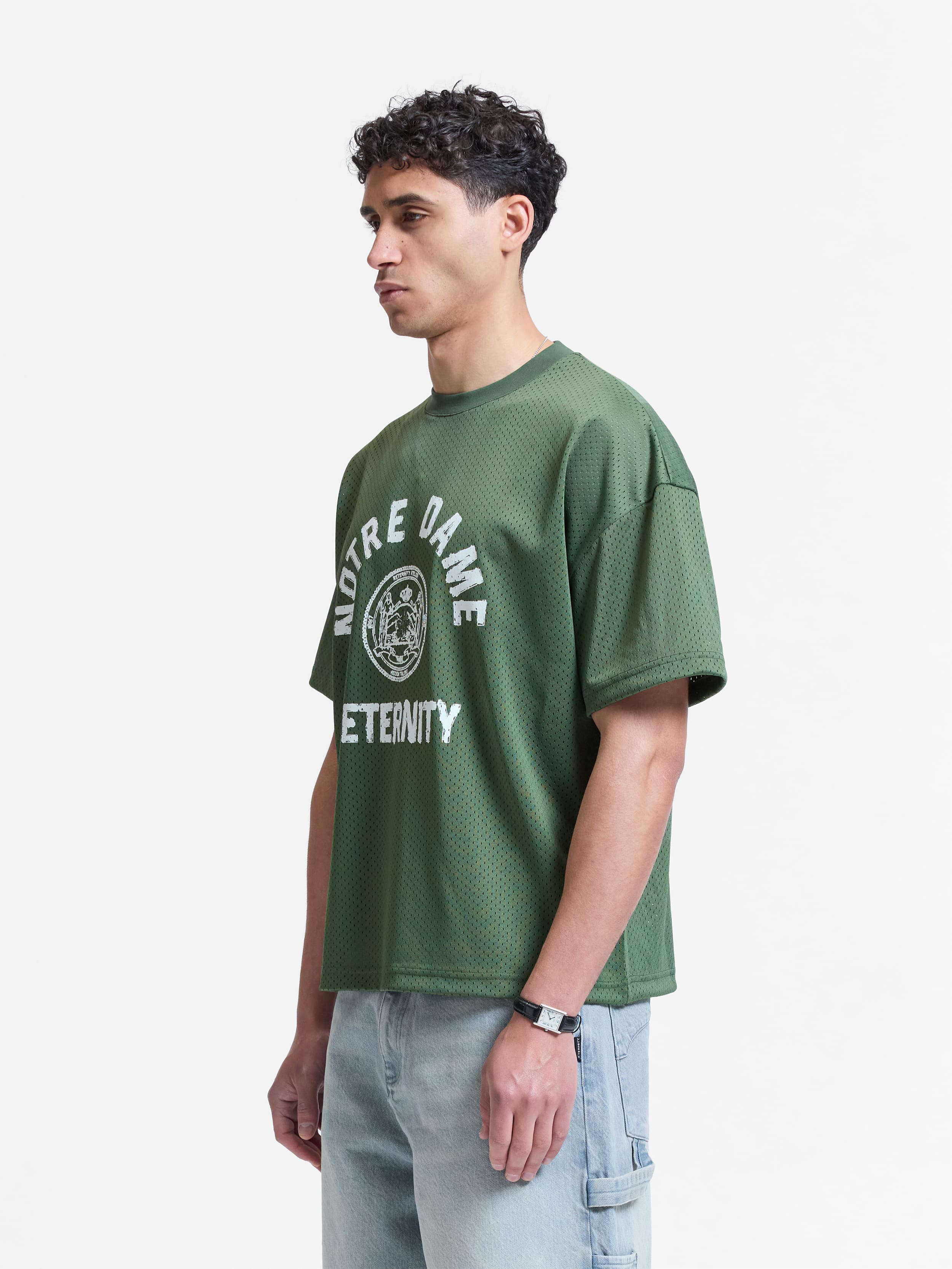 NOTRE DAME MESH T-SHIRT - GREEN
