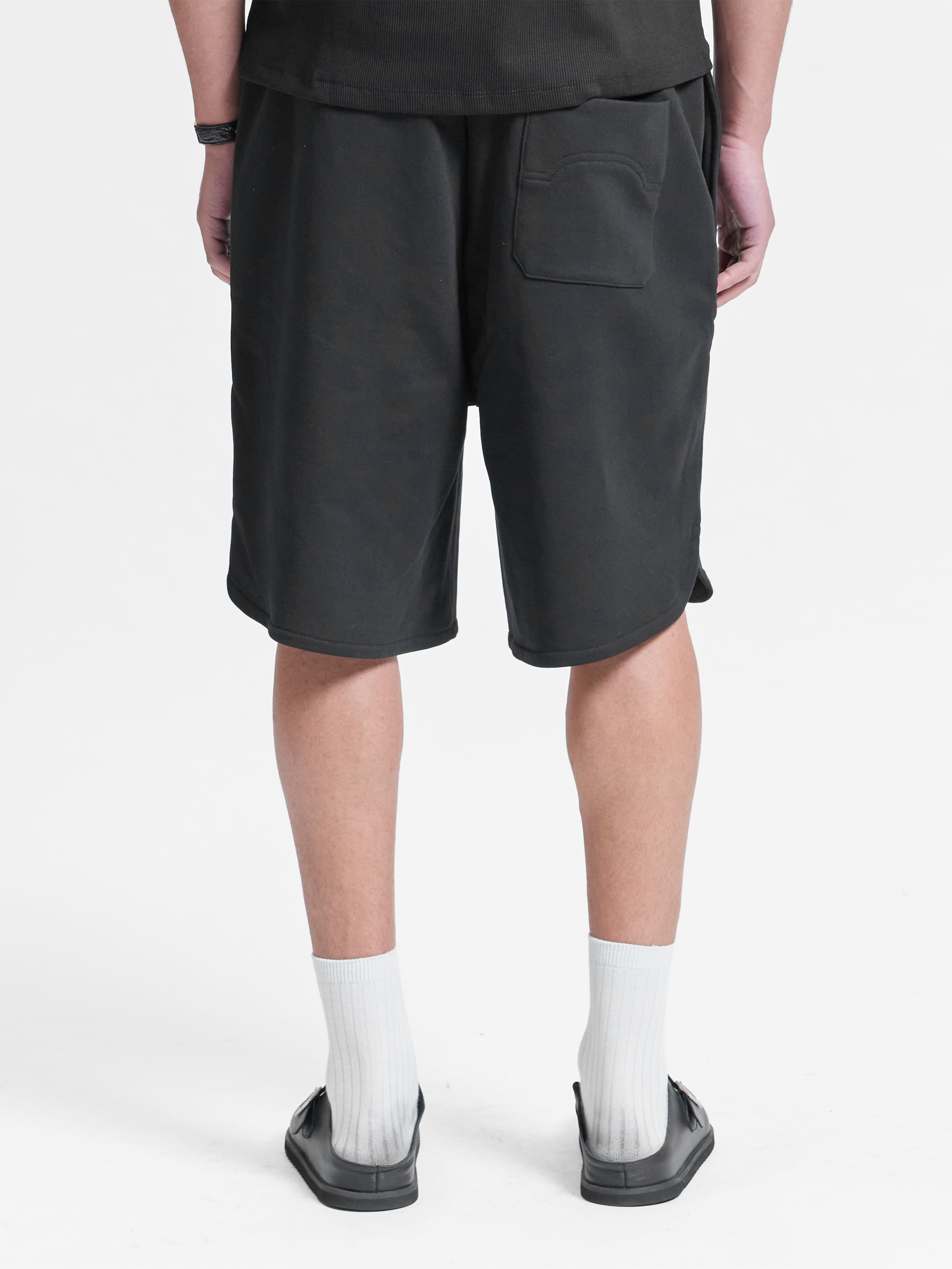 NOTRE DAME COTTON SHORTS - BLACK