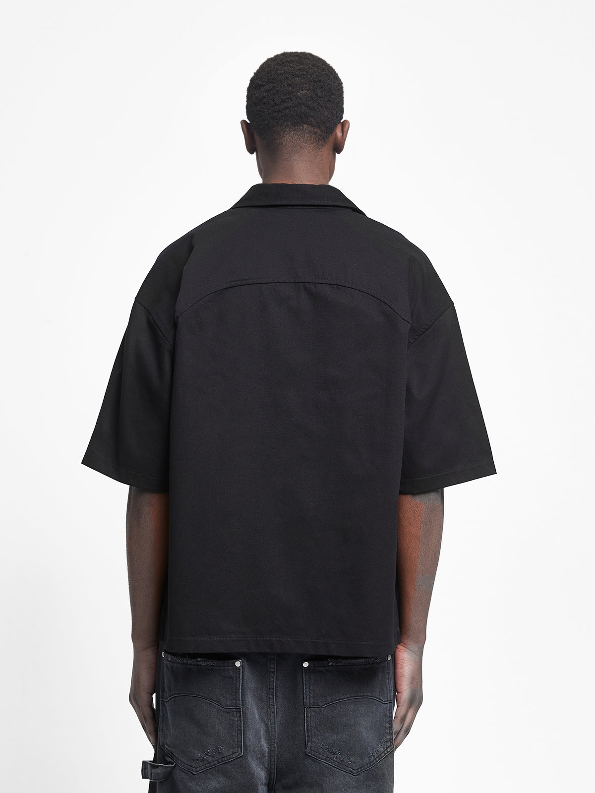 SIGNE BUTTON SHIRT - BLACK