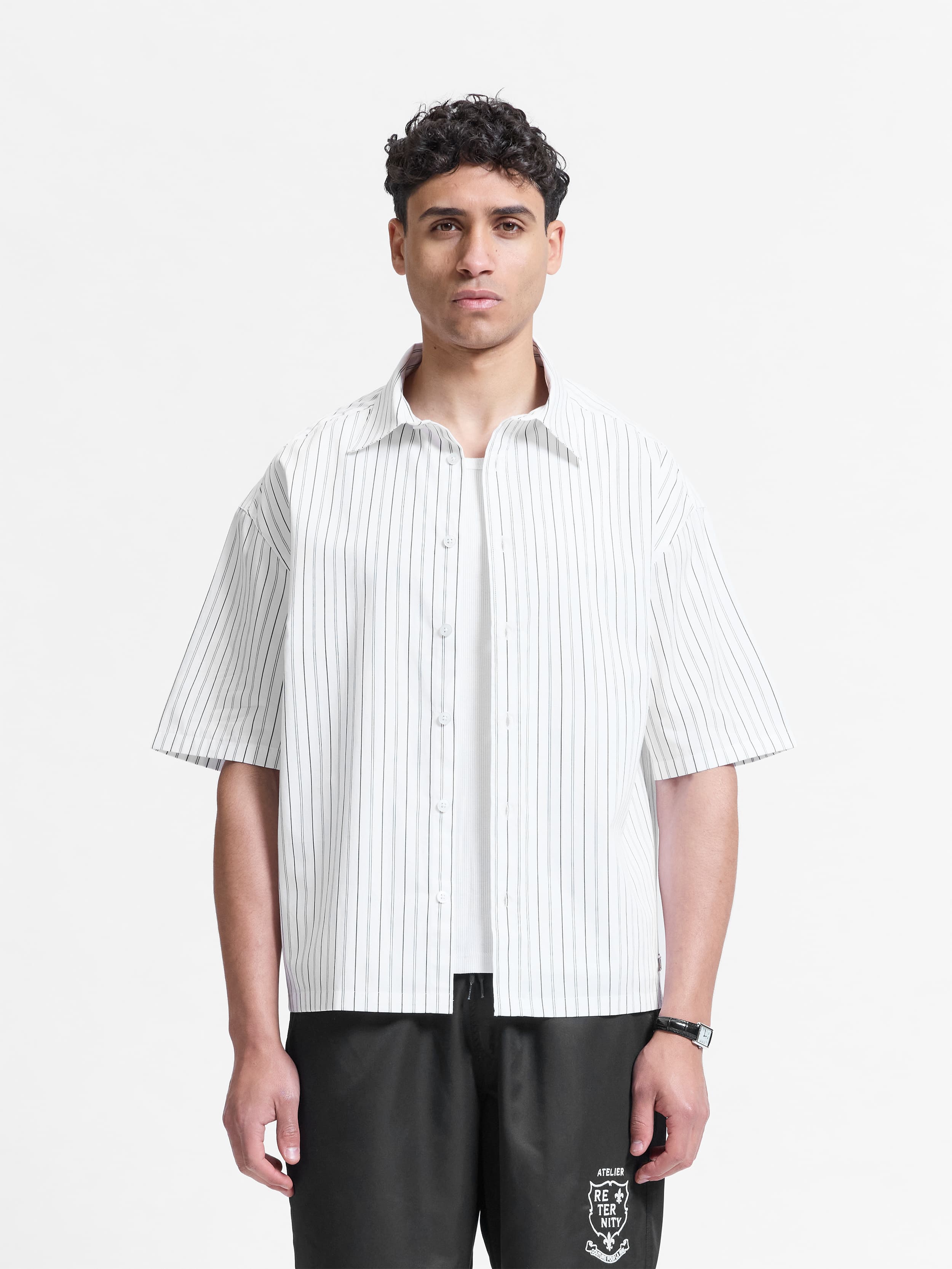 SIGNE SHIRT - BLACK STRIPED