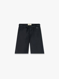 PLEATED CHINO SHORTS - BLACK