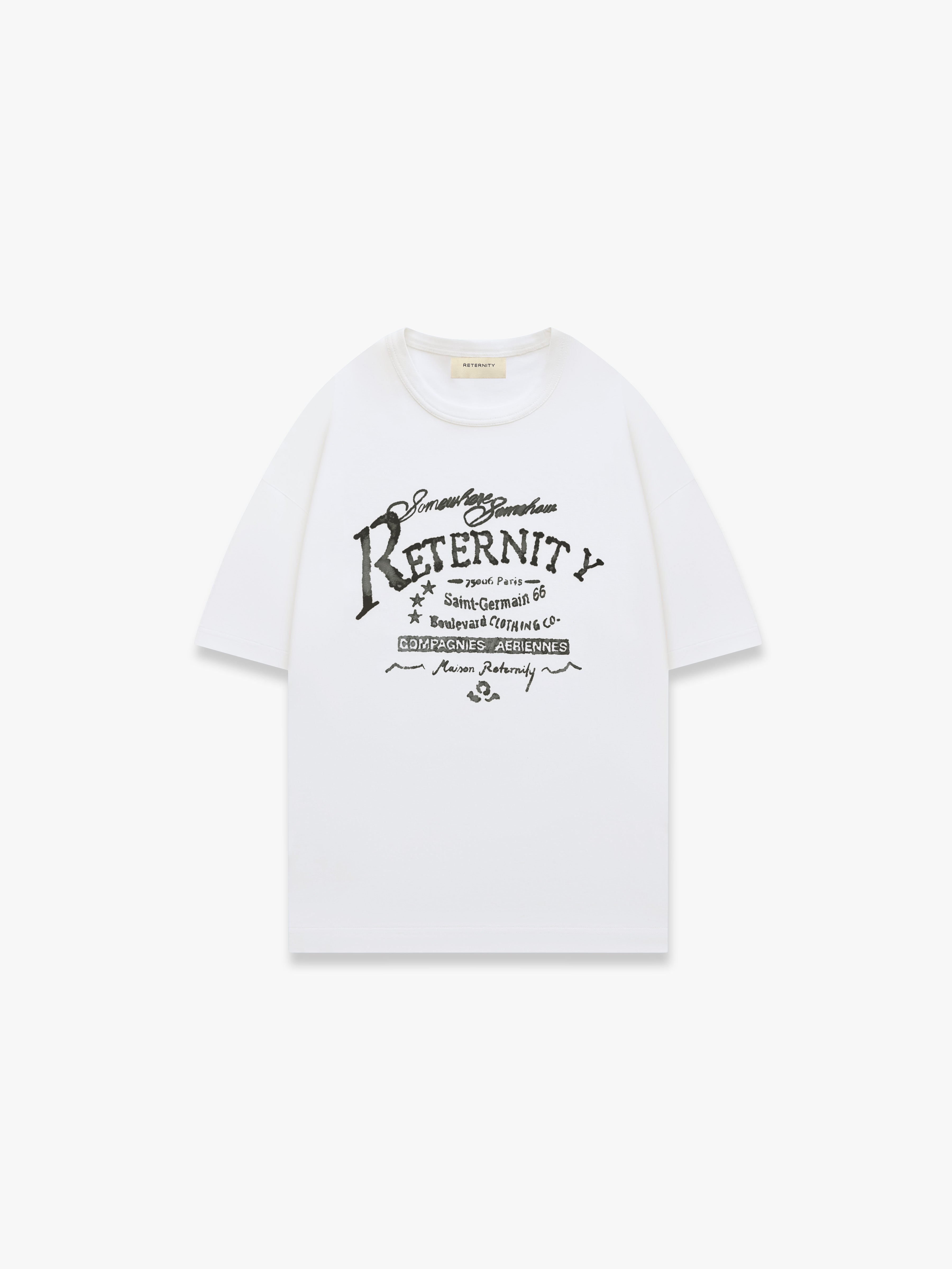 SOMEWHERE SOMEHOW REGULAR FIT T-SHIRT - WHITE