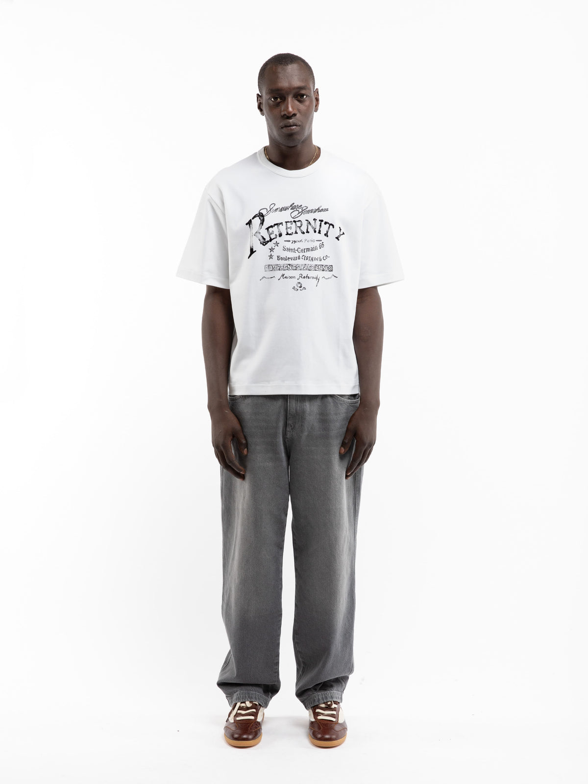 SOMEWHERE SOMEHOW REGULAR FIT T-SHIRT - WHITE
